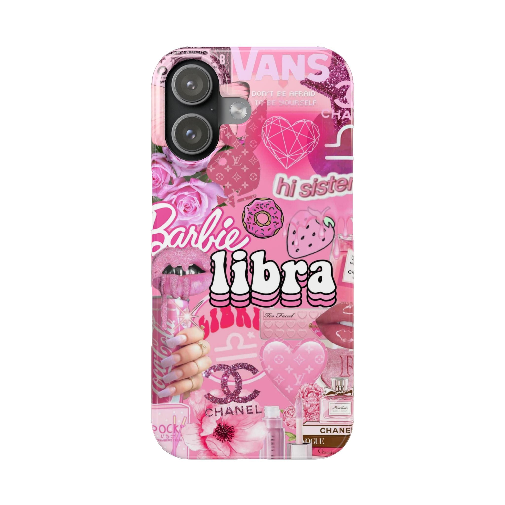 Libra Pink Collage Slim Phone Case