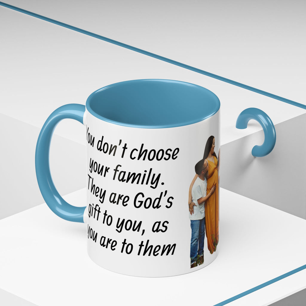 Personalized Family Photo Accent Coffee Mug — Custom 11/15oz Gift