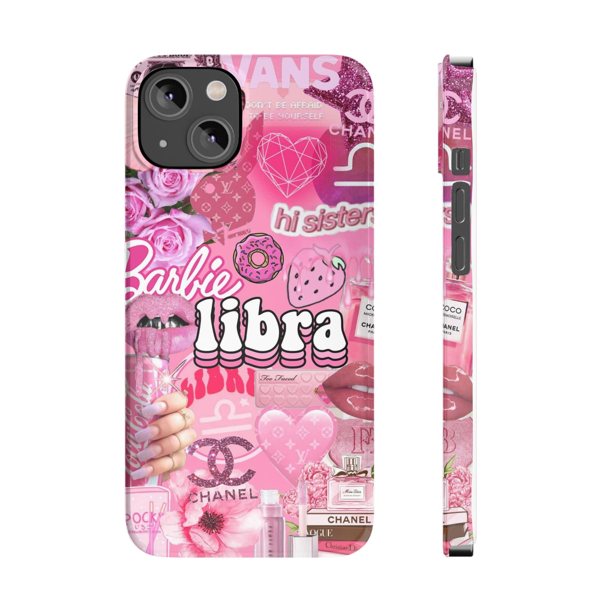Libra Pink Collage Slim Phone Case