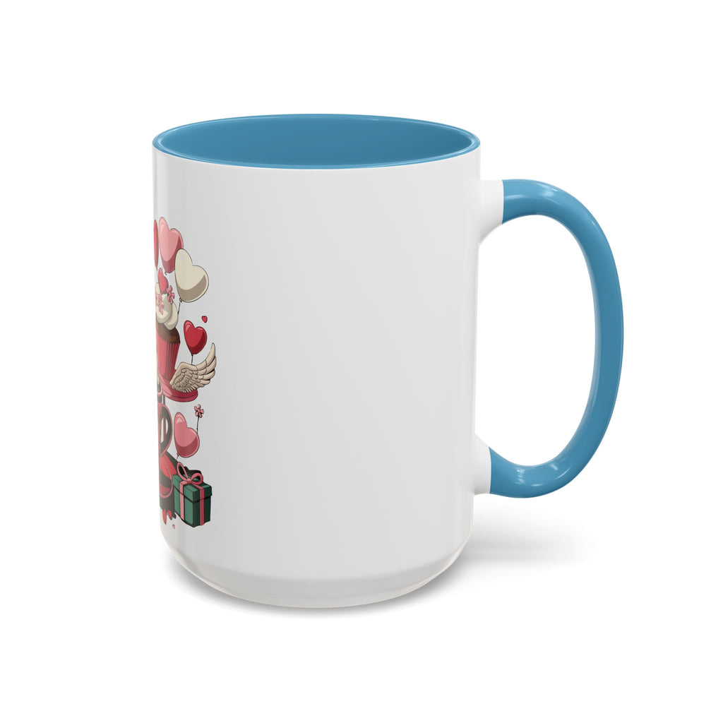 Valentine Dessert Love Accent Coffee Mug — Heart Cupcakes & Sweets 11/15oz