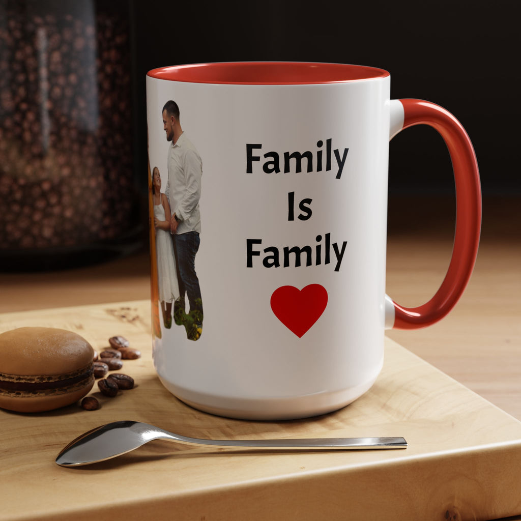 Personalized Family Photo Accent Coffee Mug — Custom 11/15oz Gift