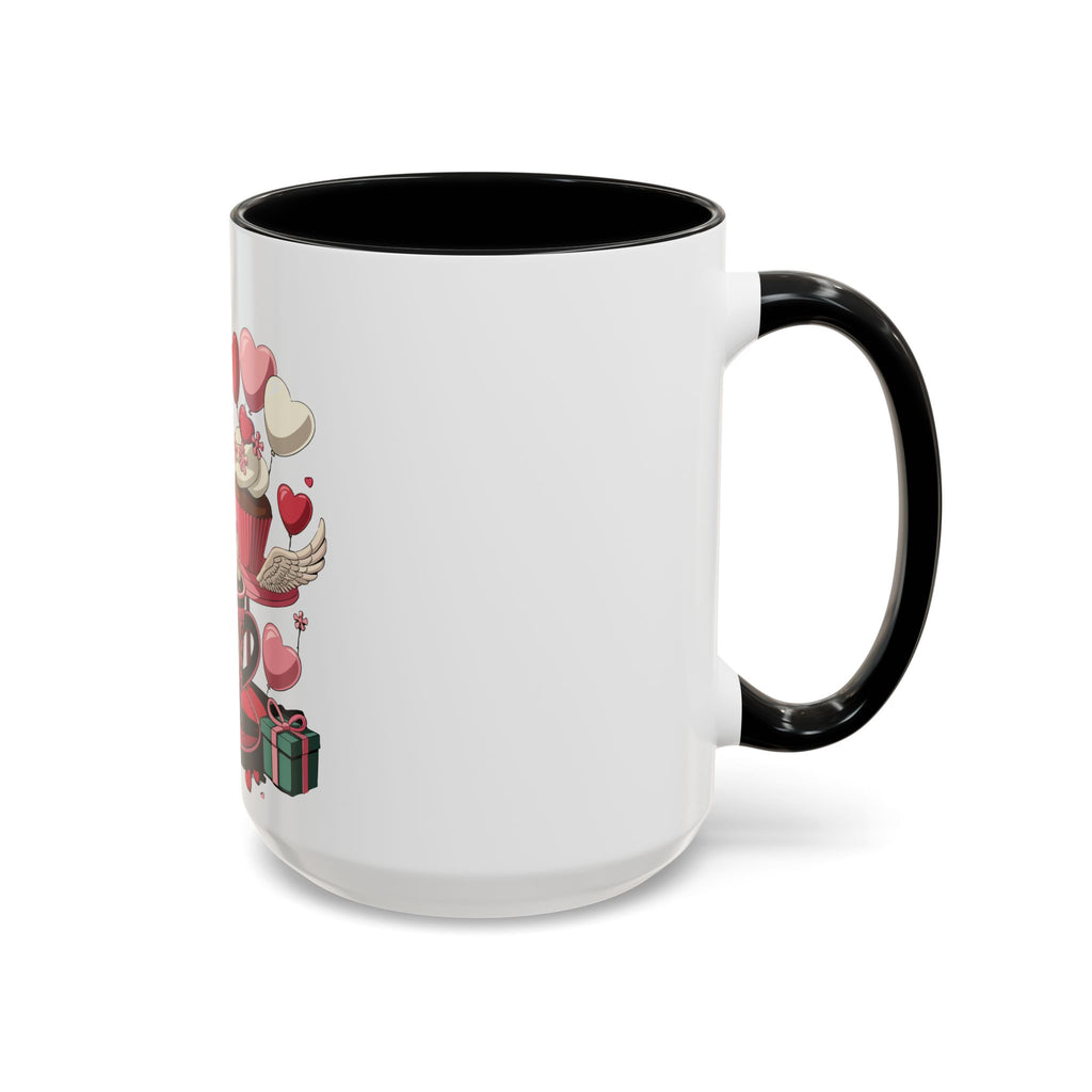 Valentine Dessert Love Accent Coffee Mug — Heart Cupcakes & Sweets 11/15oz