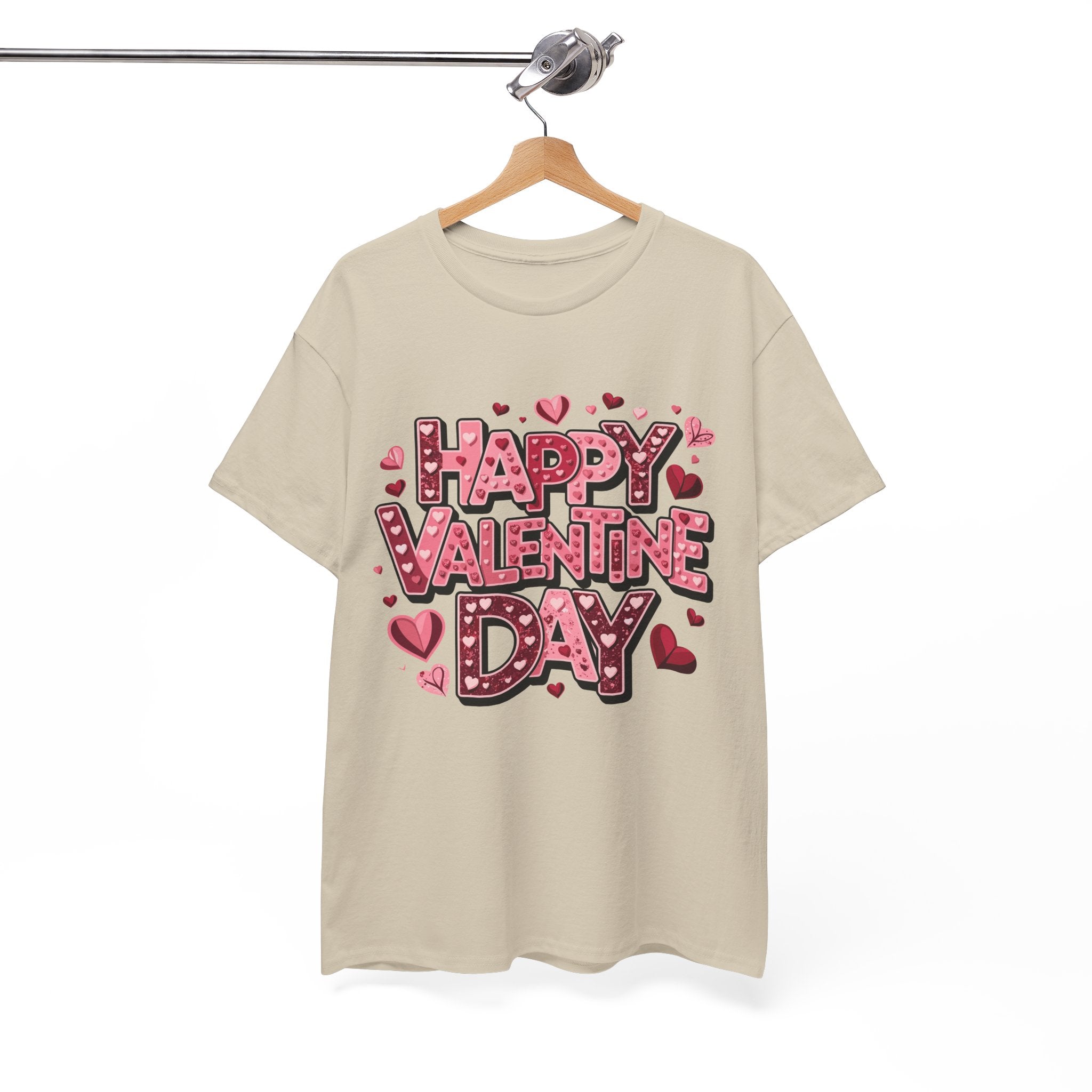 Valentine's Day Tee — 'Happy Valentine Day' Heart Graphic Shirt