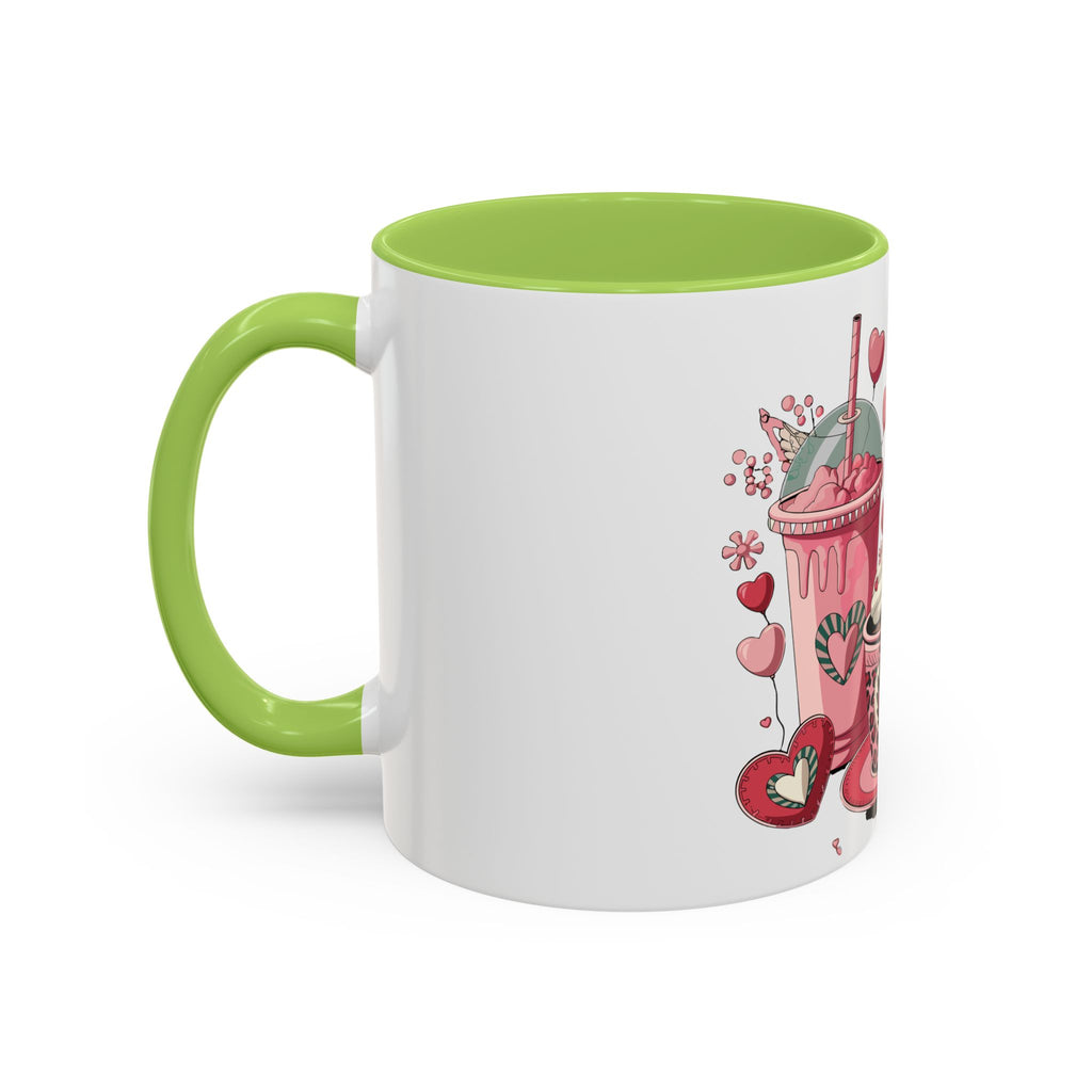 Valentine Dessert Love Accent Coffee Mug — Heart Cupcakes & Sweets 11/15oz