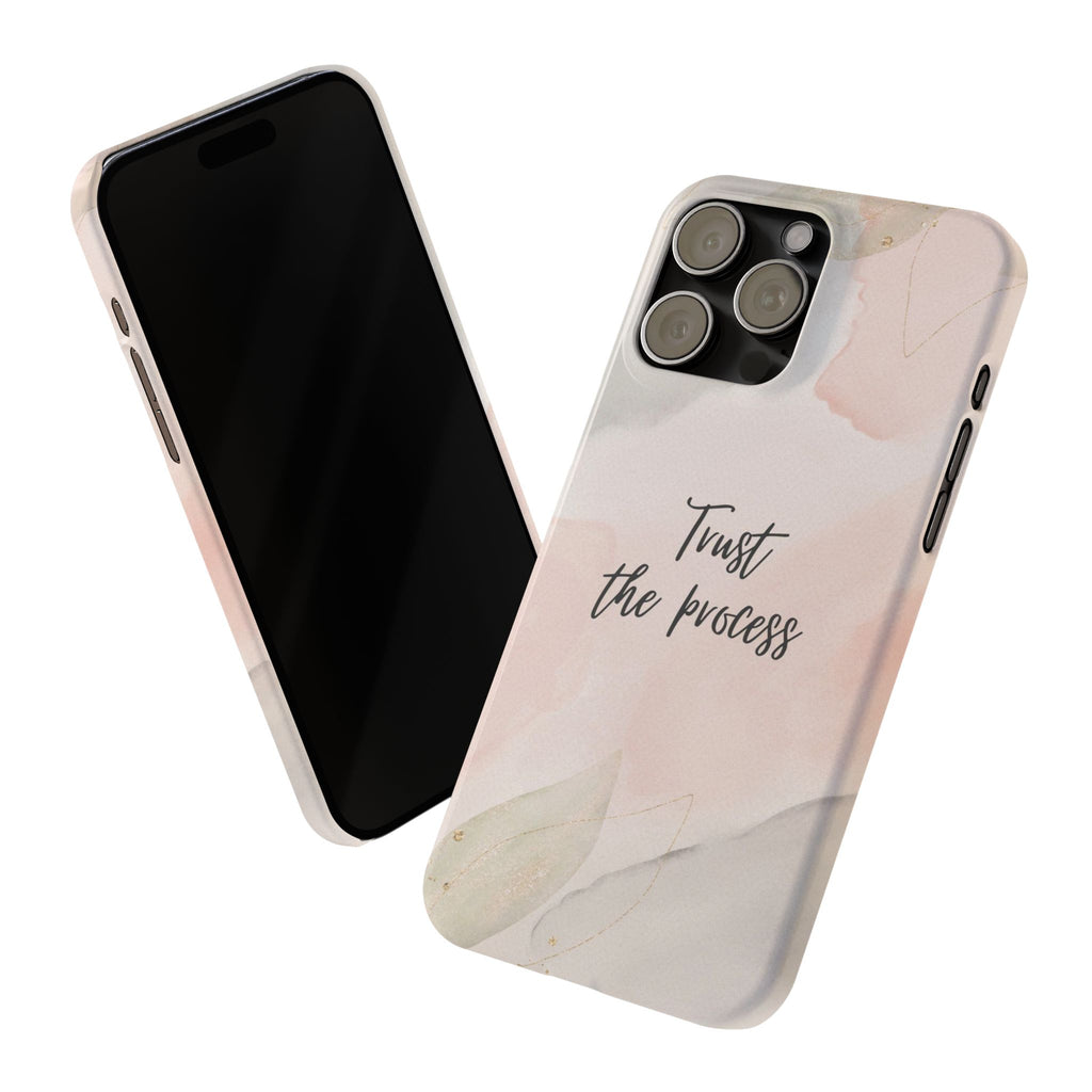 Slim Phone Case — Trust the Process Floral Watercolor Phone Cover