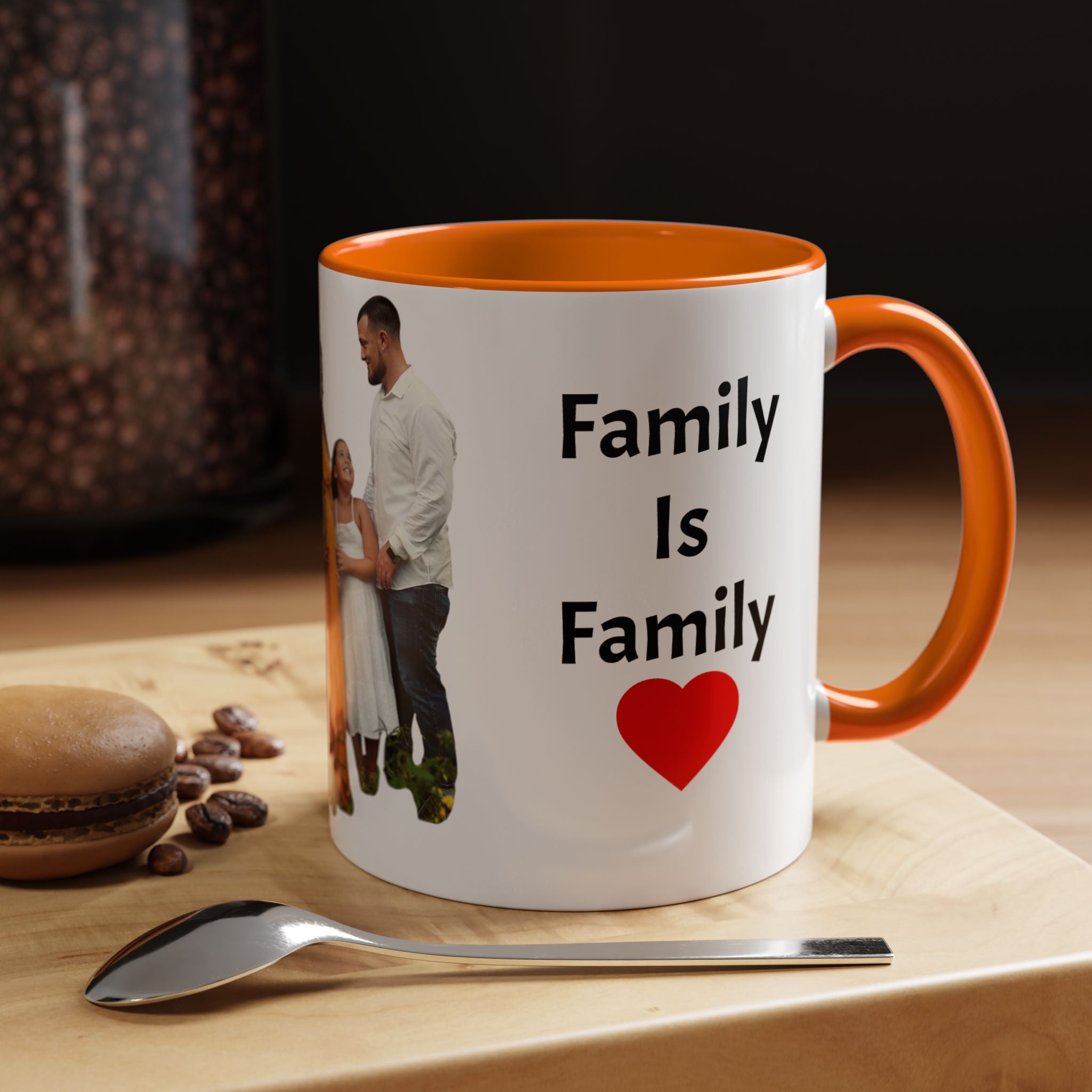 Personalized Family Photo Accent Coffee Mug — Custom 11/15oz Gift