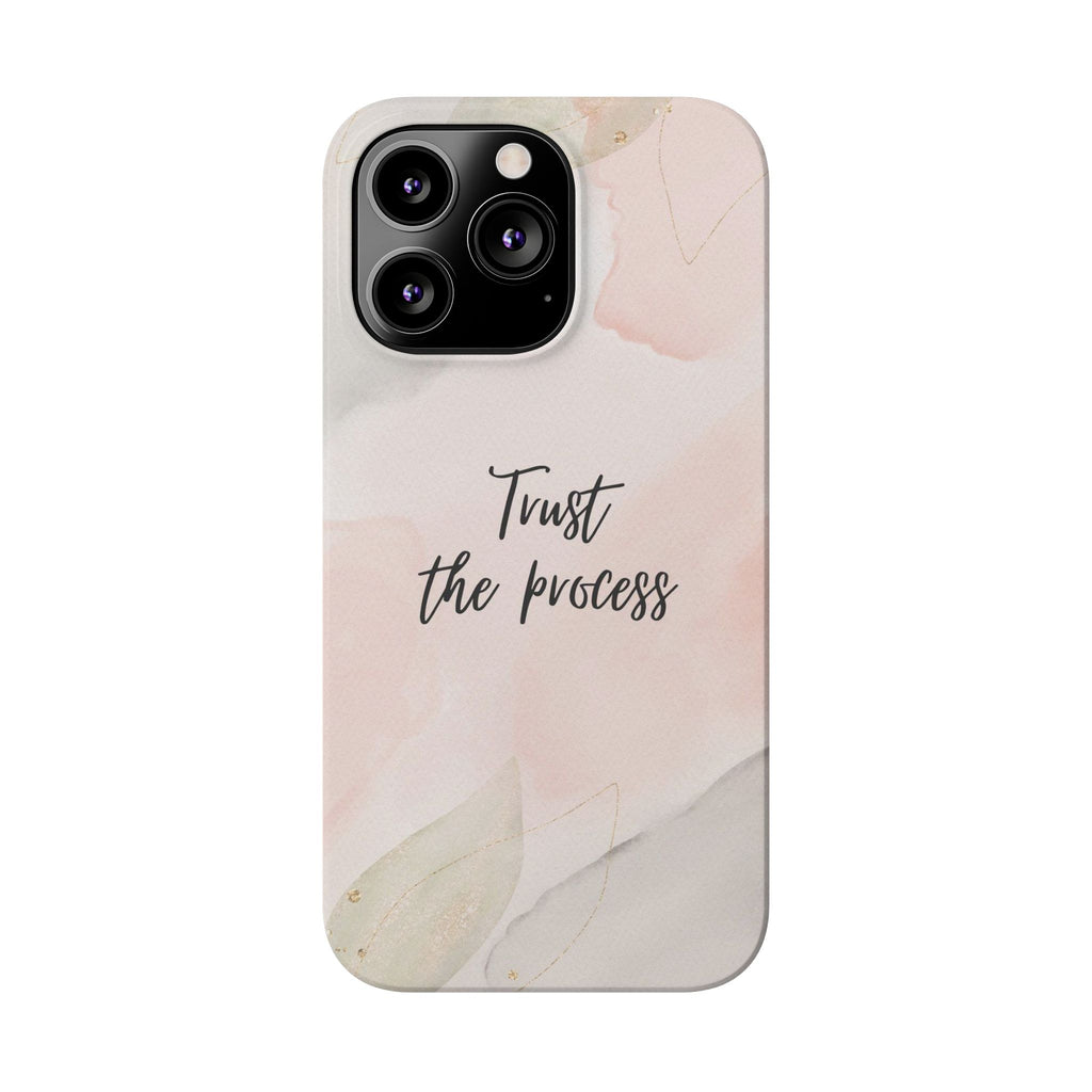 Slim Phone Case — Trust the Process Floral Watercolor Phone Cover
