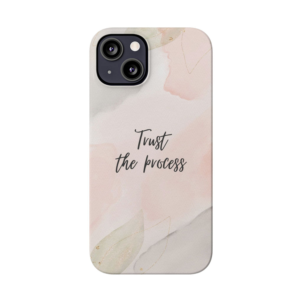 Slim Phone Case — Trust the Process Floral Watercolor Phone Cover