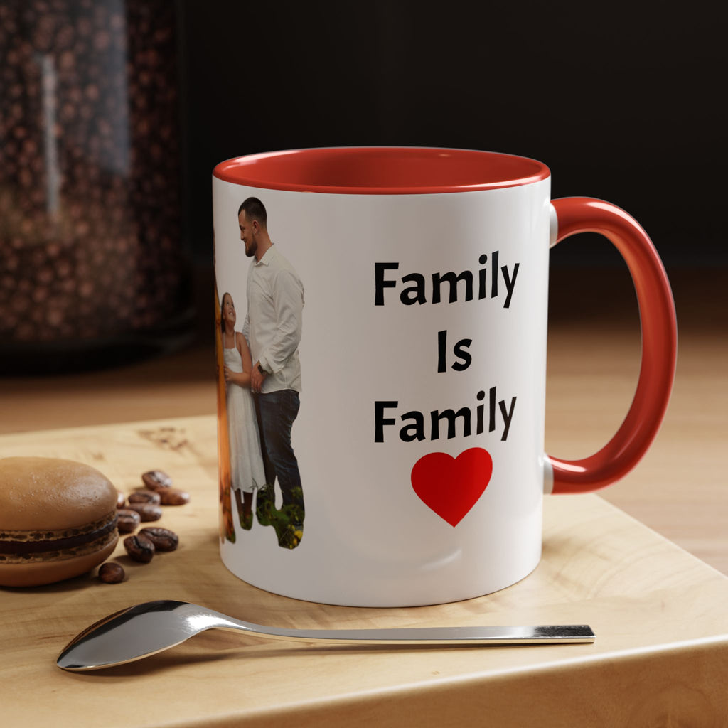 Personalized Family Photo Accent Coffee Mug — Custom 11/15oz Gift