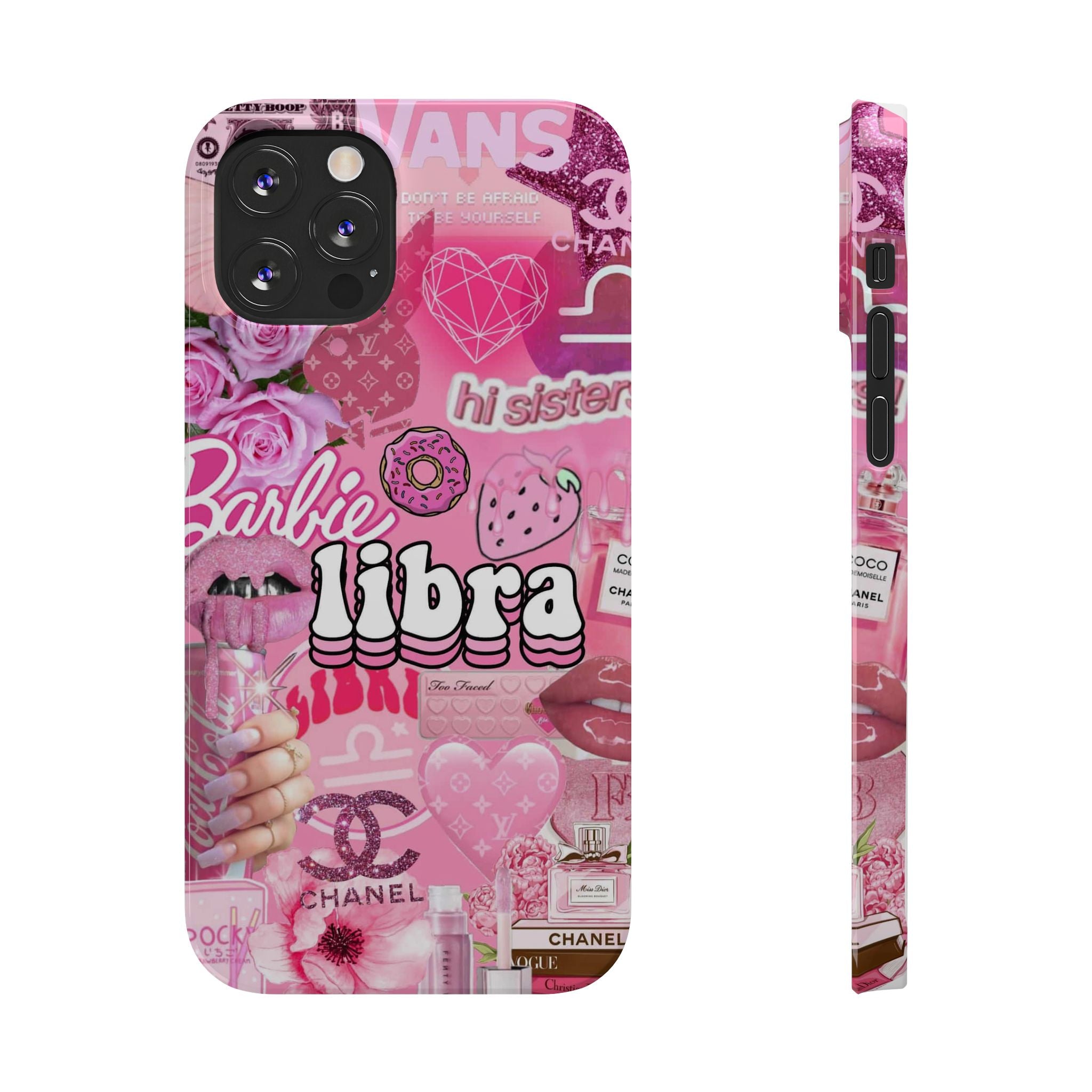 Libra Pink Collage Slim Phone Case