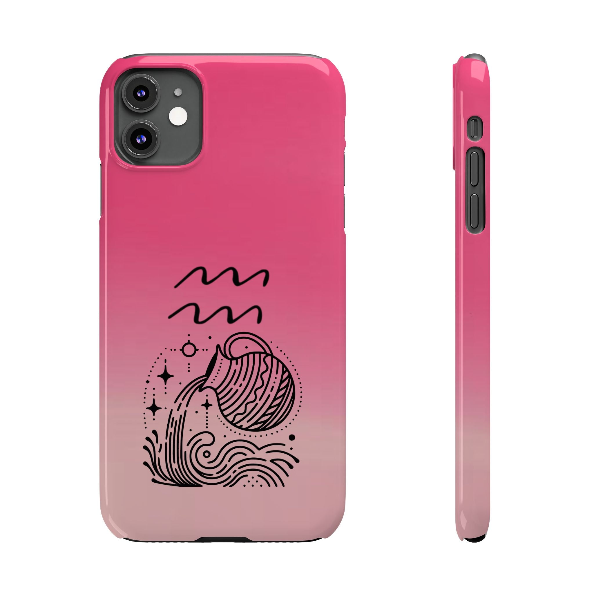 Aquarius Slim Phone Case - Zodiac Astrology Birthday Gift