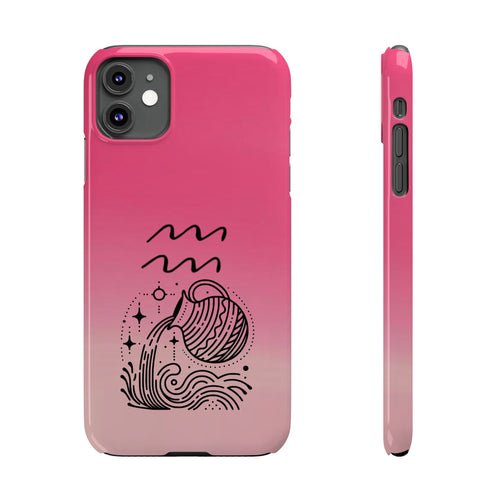Aquarius Slim Phone Case - Zodiac Astrology Birthday Gift