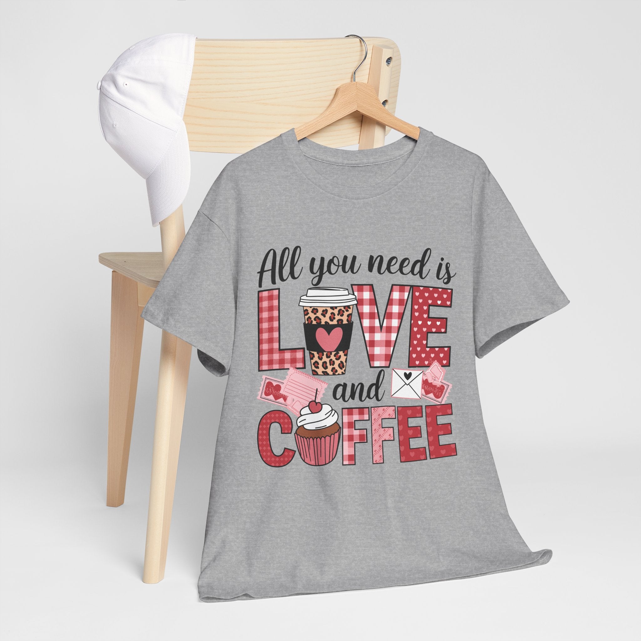 All You Need Is Love and Coffee T-Shirt — Valentine Coffee Tee
