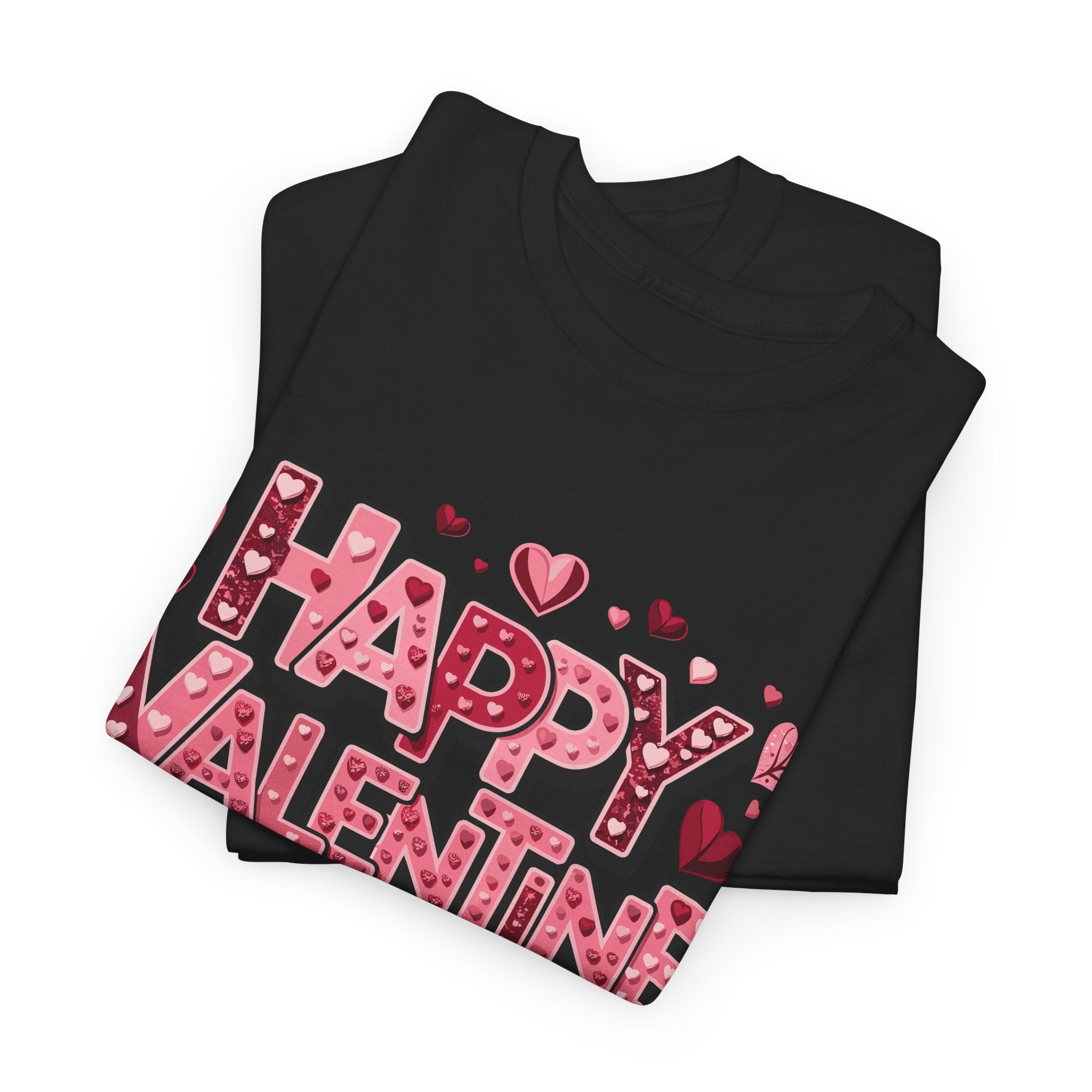 Valentine's Day Tee — 'Happy Valentine Day' Heart Graphic Shirt
