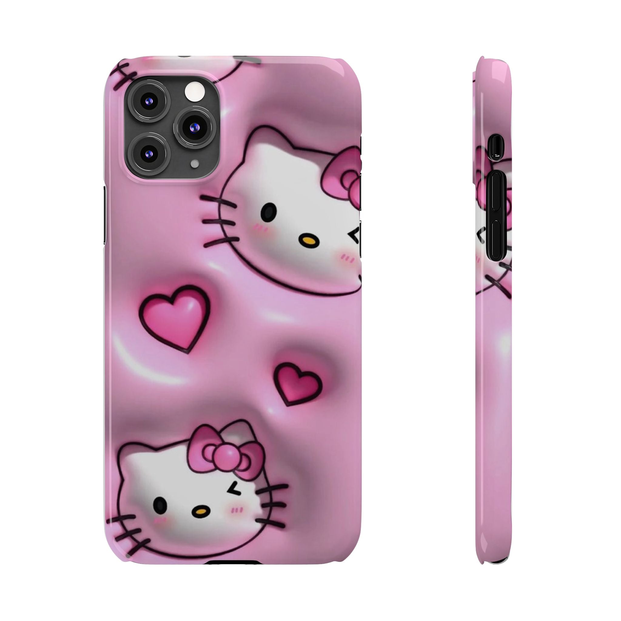 Hello Kitty Pink Hearts Slim Phone Case — Cute Kawaii iPhone Cover