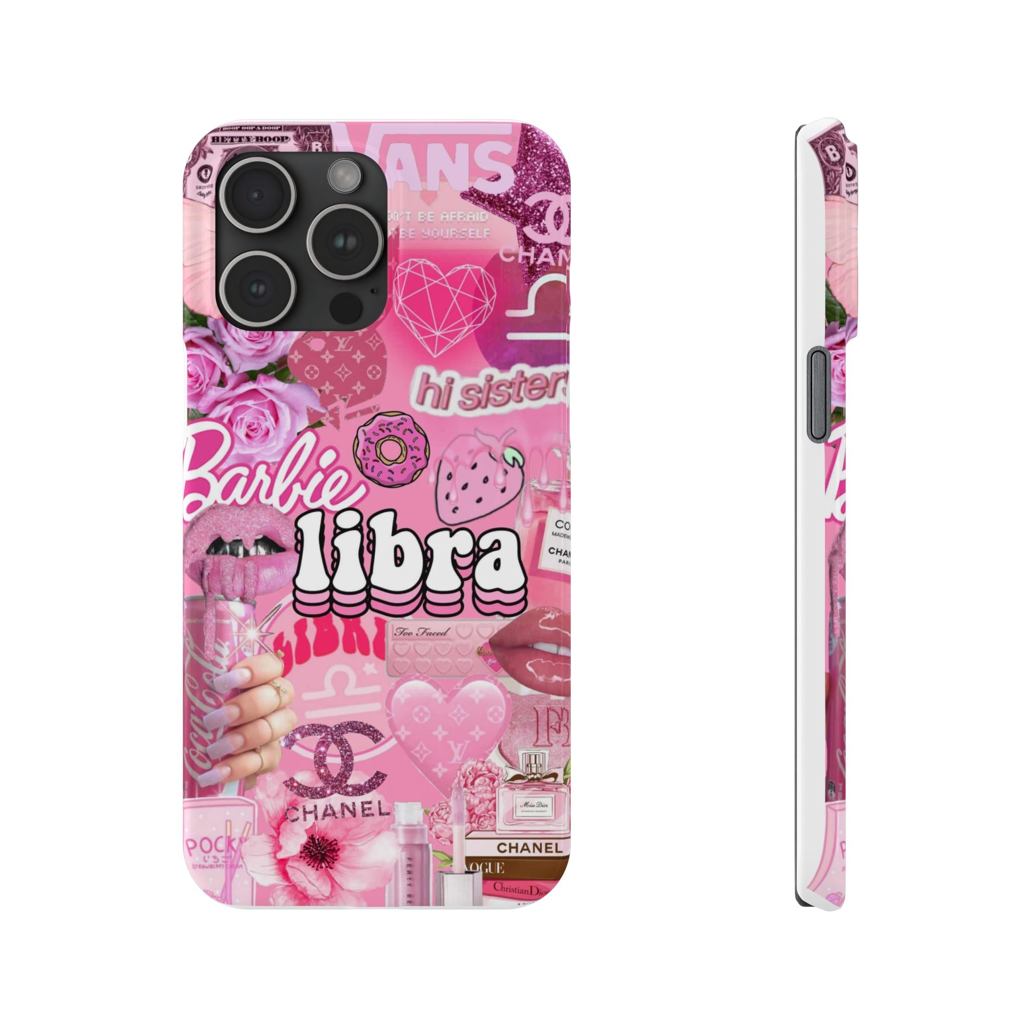 Libra Pink Collage Slim Phone Case