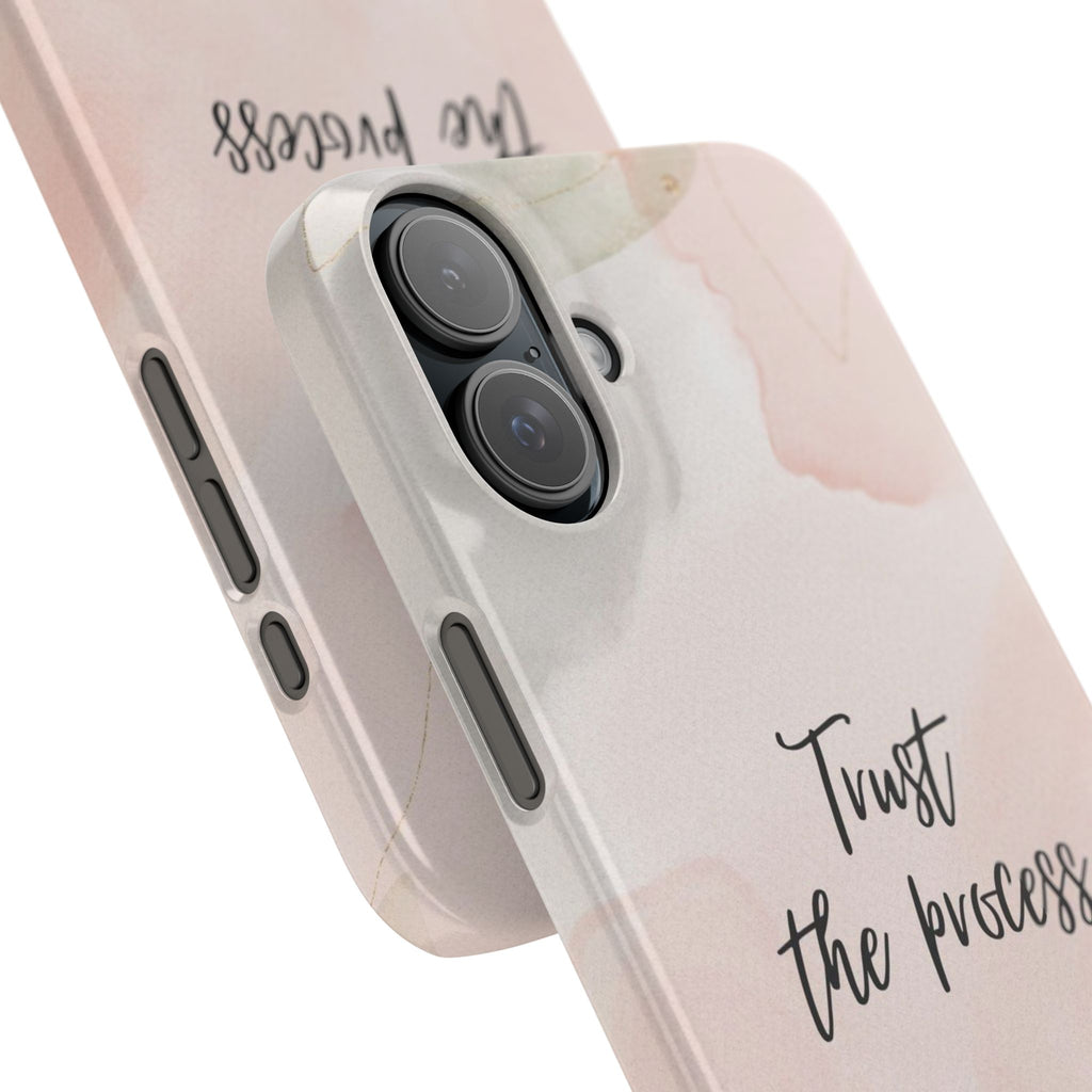 Slim Phone Case — Trust the Process Floral Watercolor Phone Cover