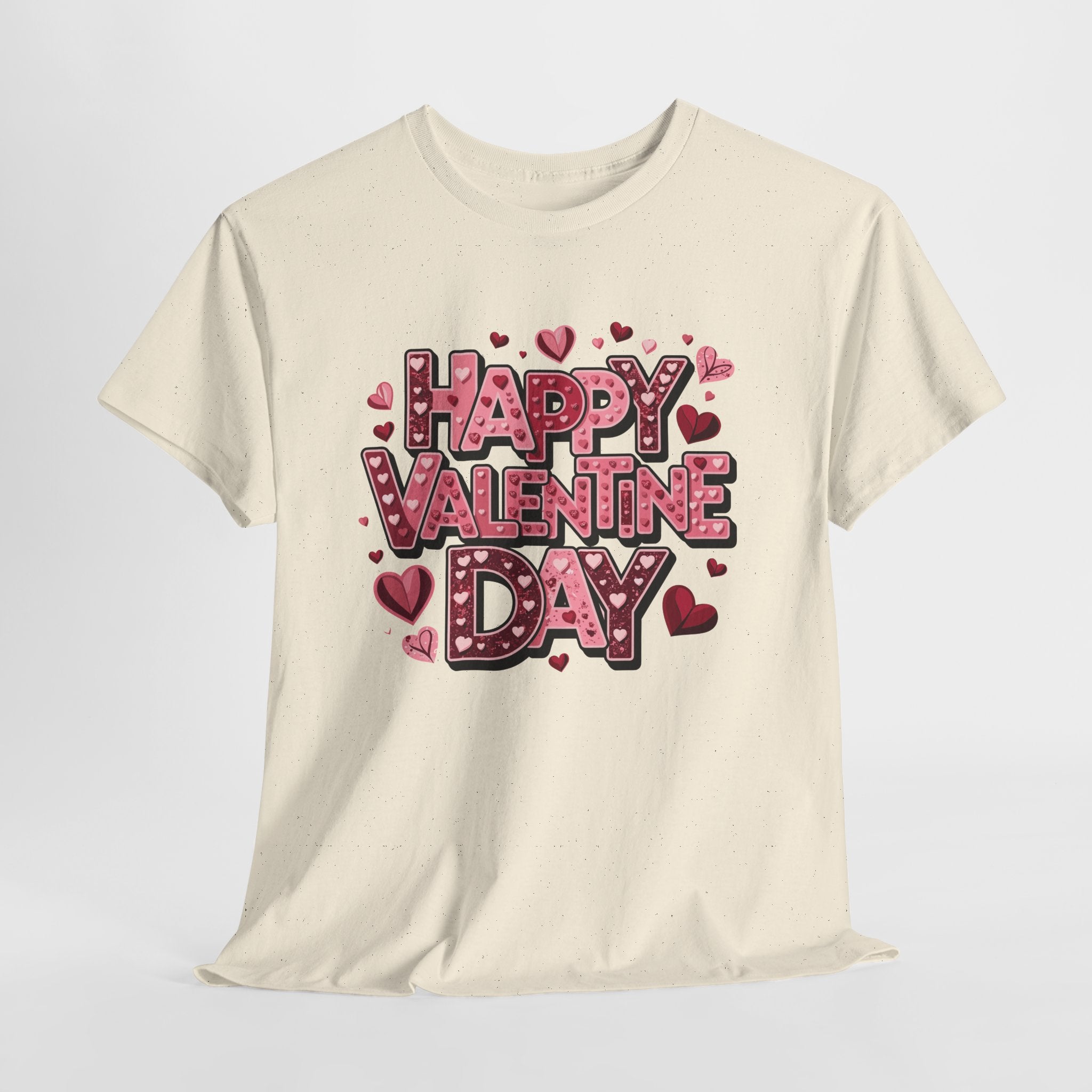 Valentine's Day Tee — 'Happy Valentine Day' Heart Graphic Shirt