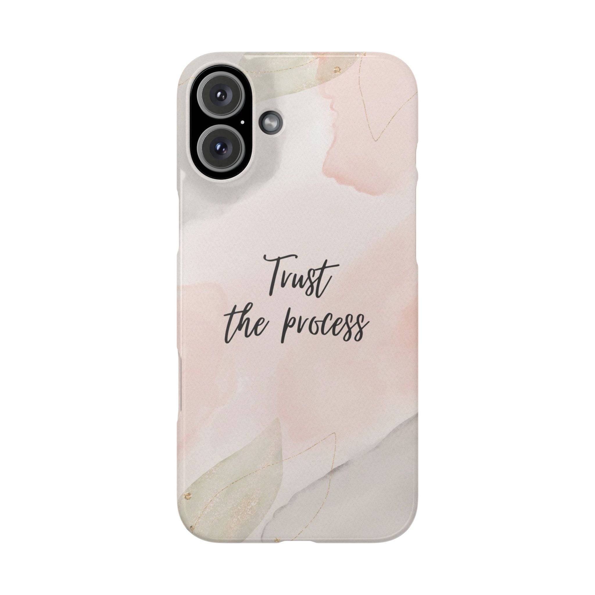 Slim Phone Case — Trust the Process Floral Watercolor Phone Cover