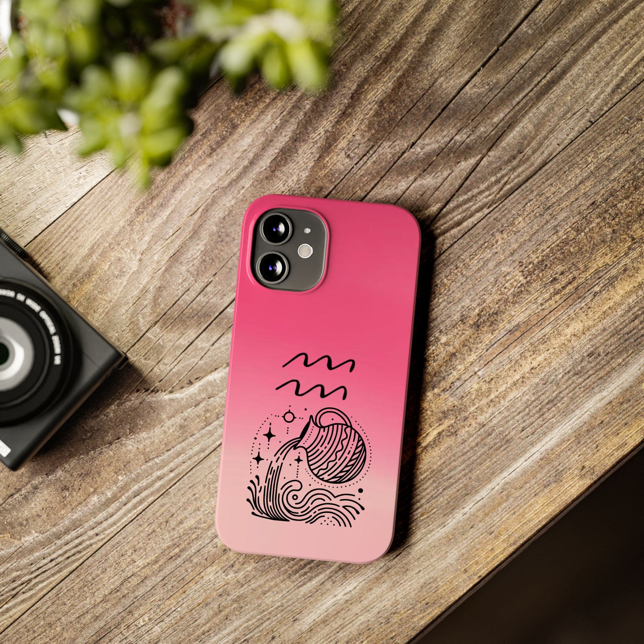 Aquarius Slim Phone Case - Zodiac Astrology Birthday Gift