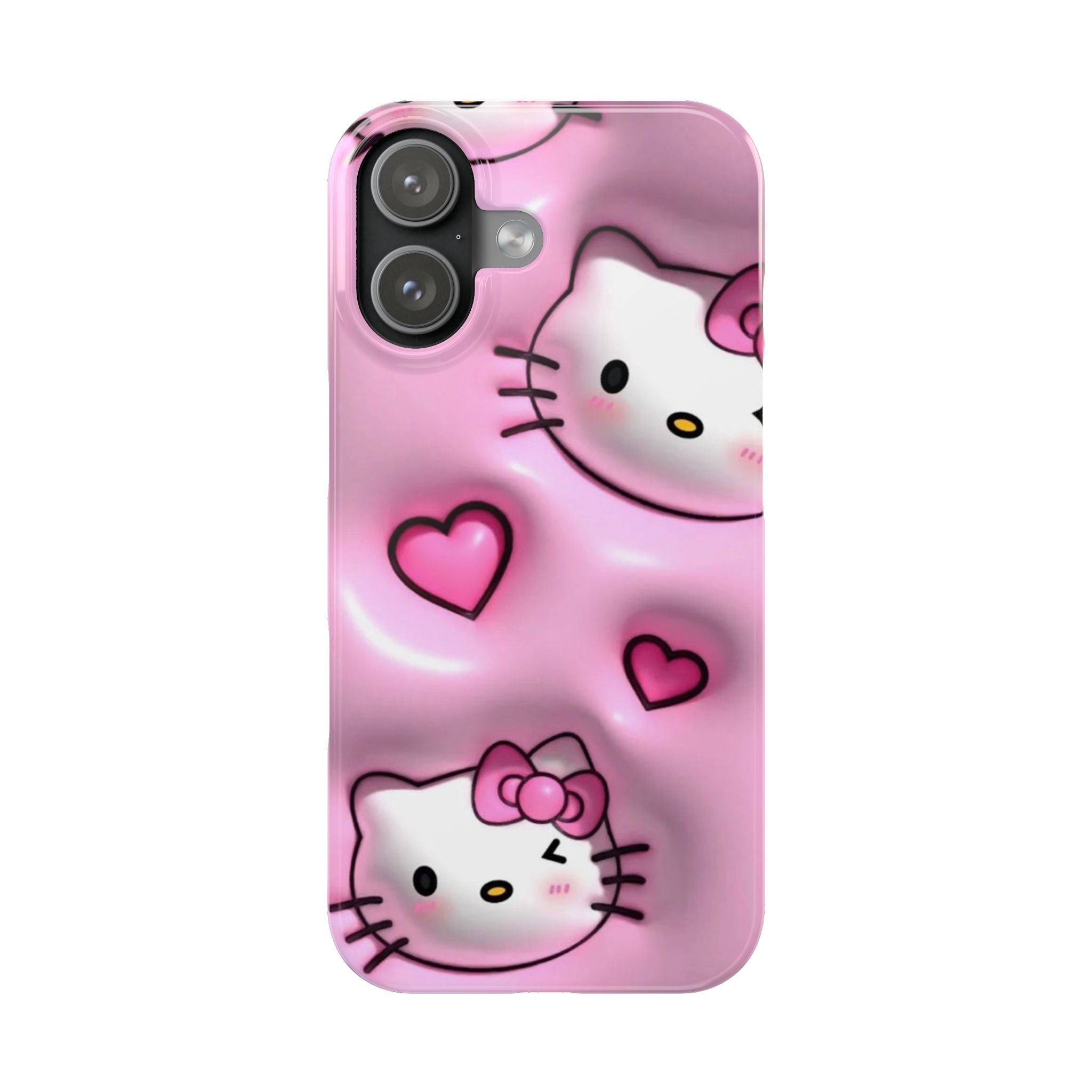 Hello Kitty Pink Hearts Slim Phone Case — Cute Kawaii iPhone Cover