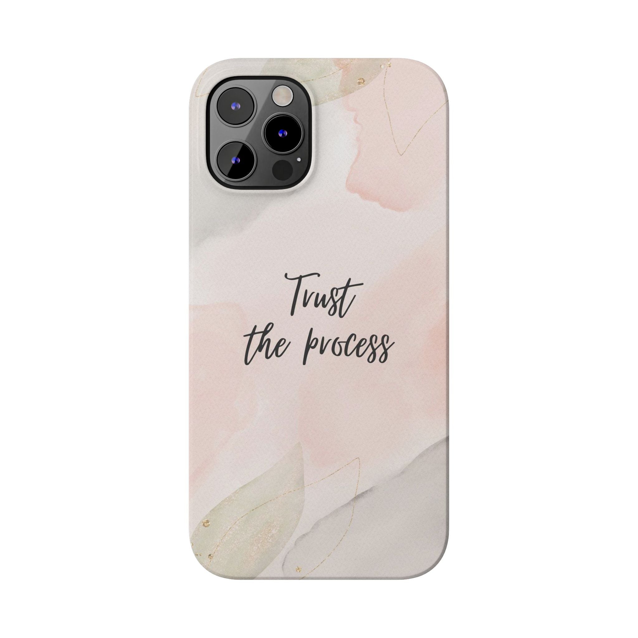Slim Phone Case — Trust the Process Floral Watercolor Phone Cover