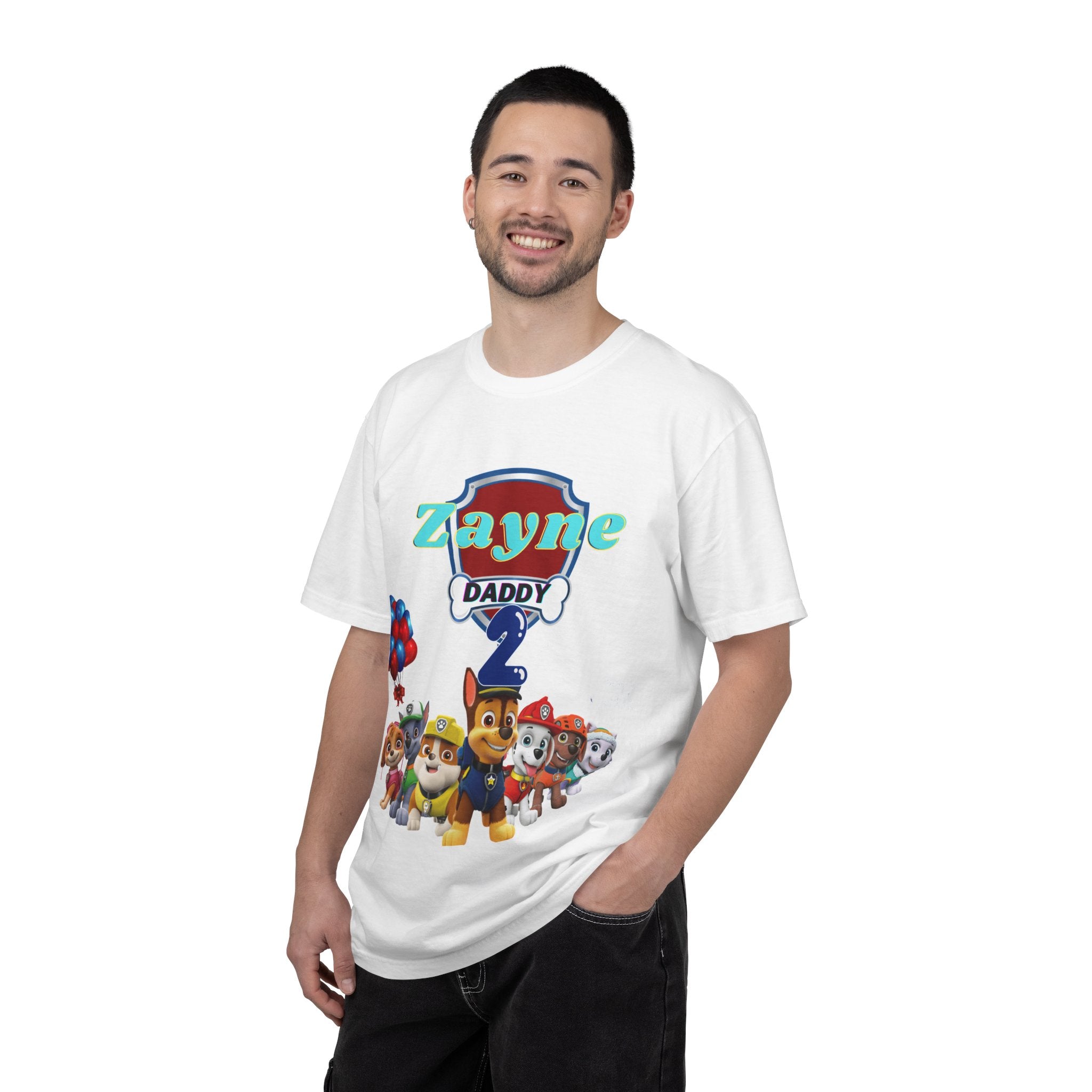 Kids' Paw Patrol Birthday T-Shirt — "Zayne Daddy 2" Personalized Party Tee