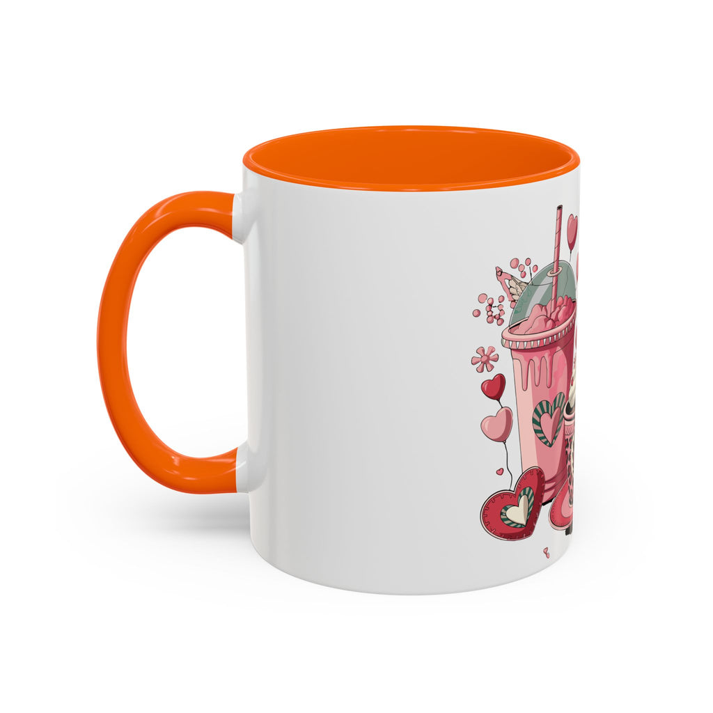 Valentine Dessert Love Accent Coffee Mug — Heart Cupcakes & Sweets 11/15oz