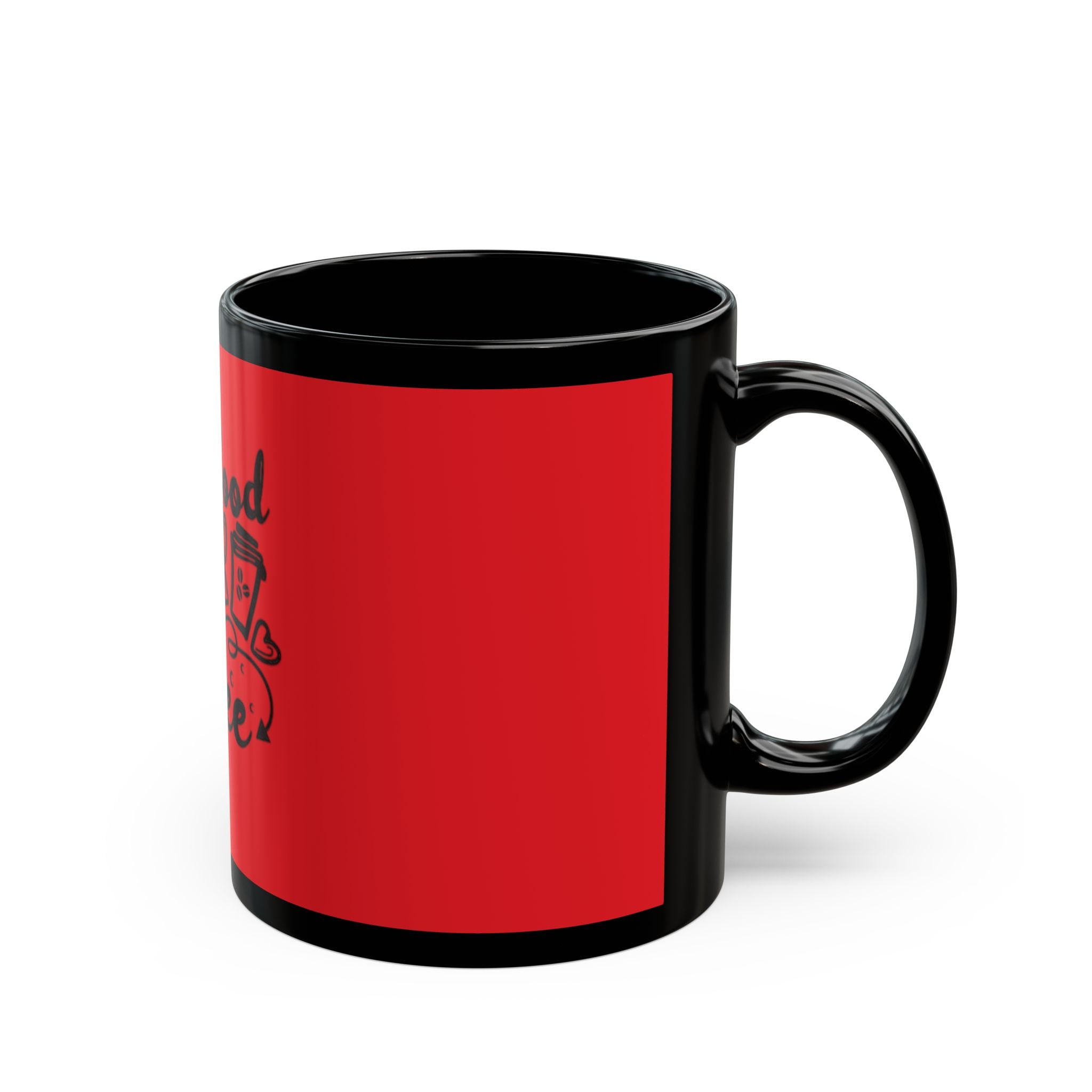 My Blood Type Is Coffee Mug — Funny Red & Black Coffee Cup for Coffee Lovers