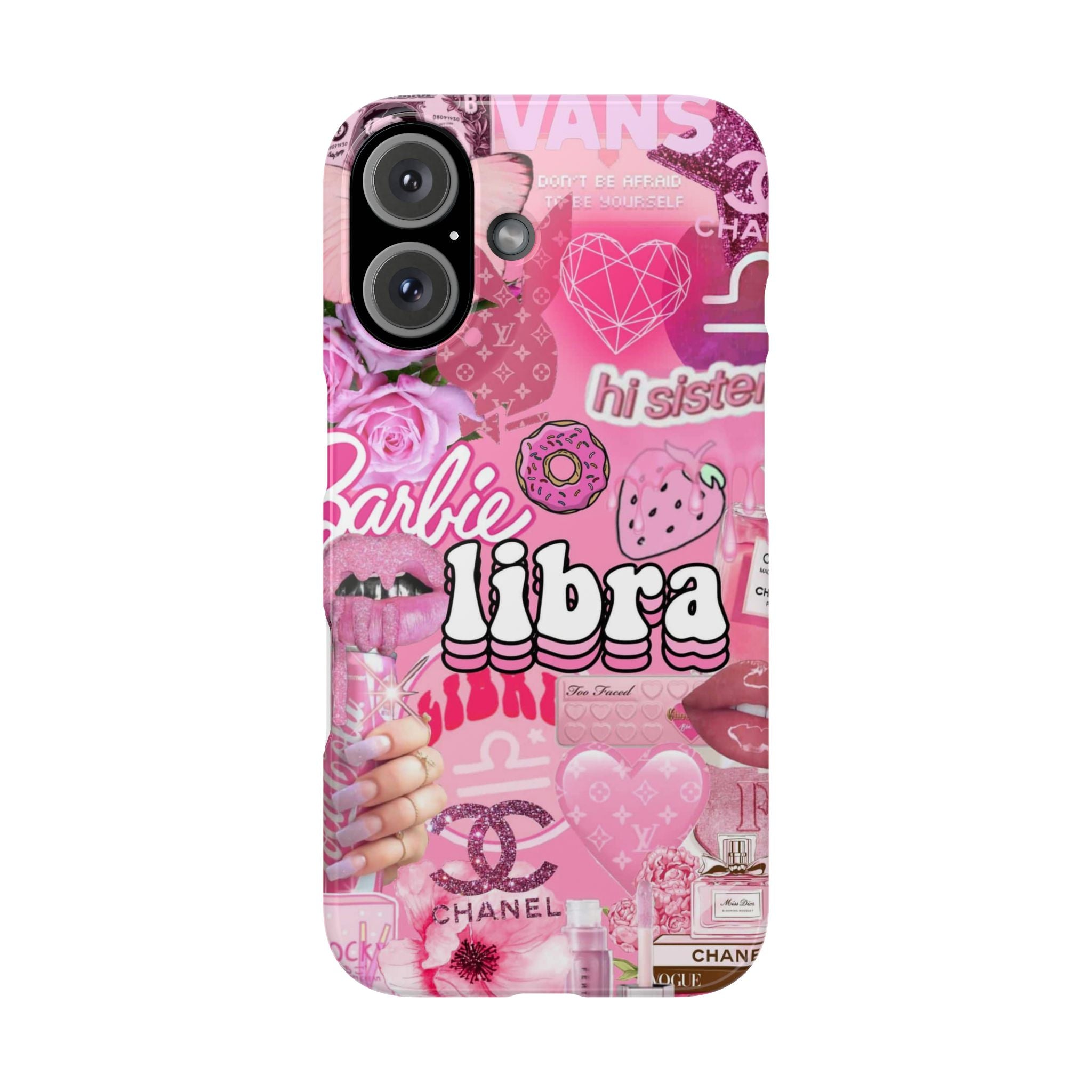 Libra Pink Collage Slim Phone Case