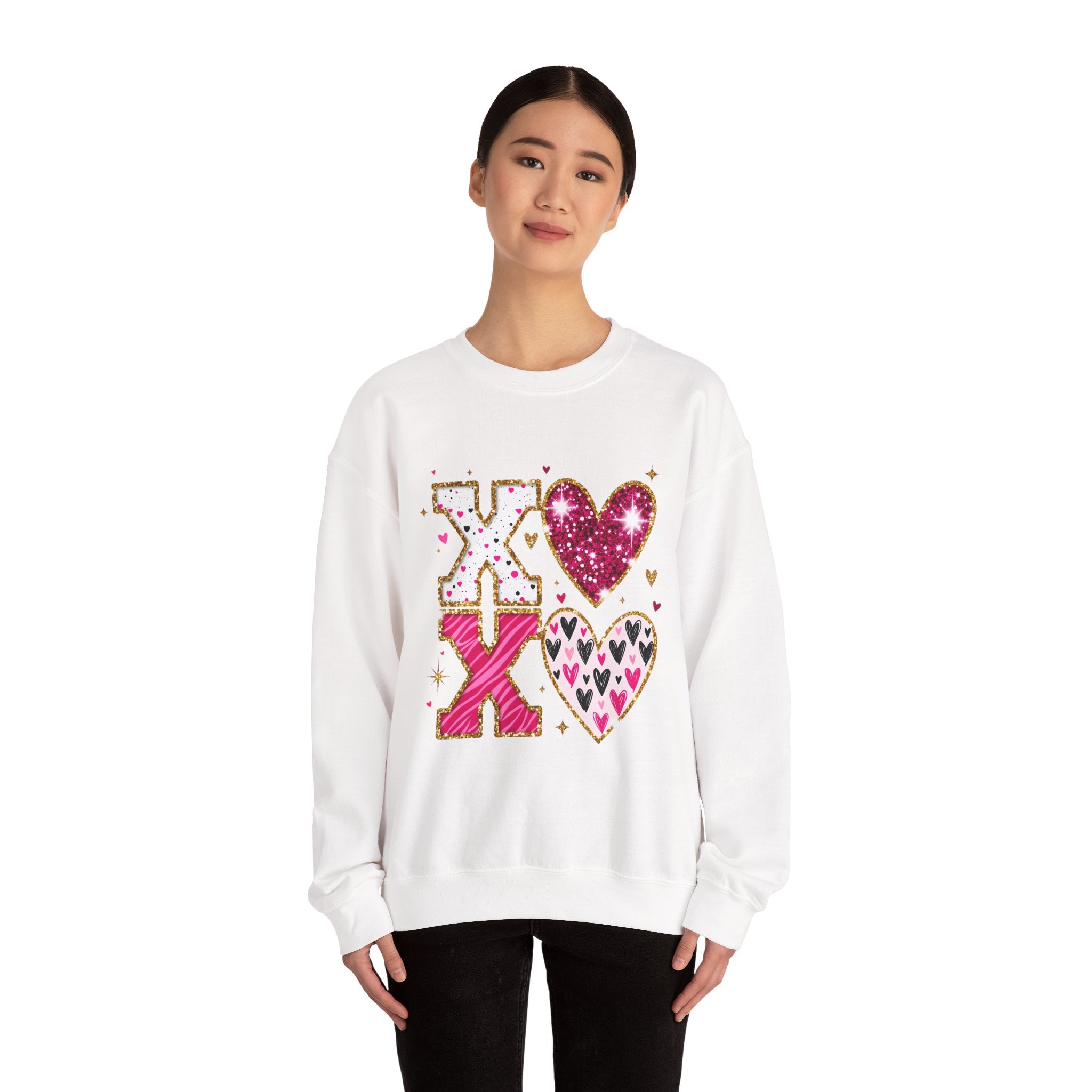 Valentine XOXO Heart Crewneck Sweatshirt