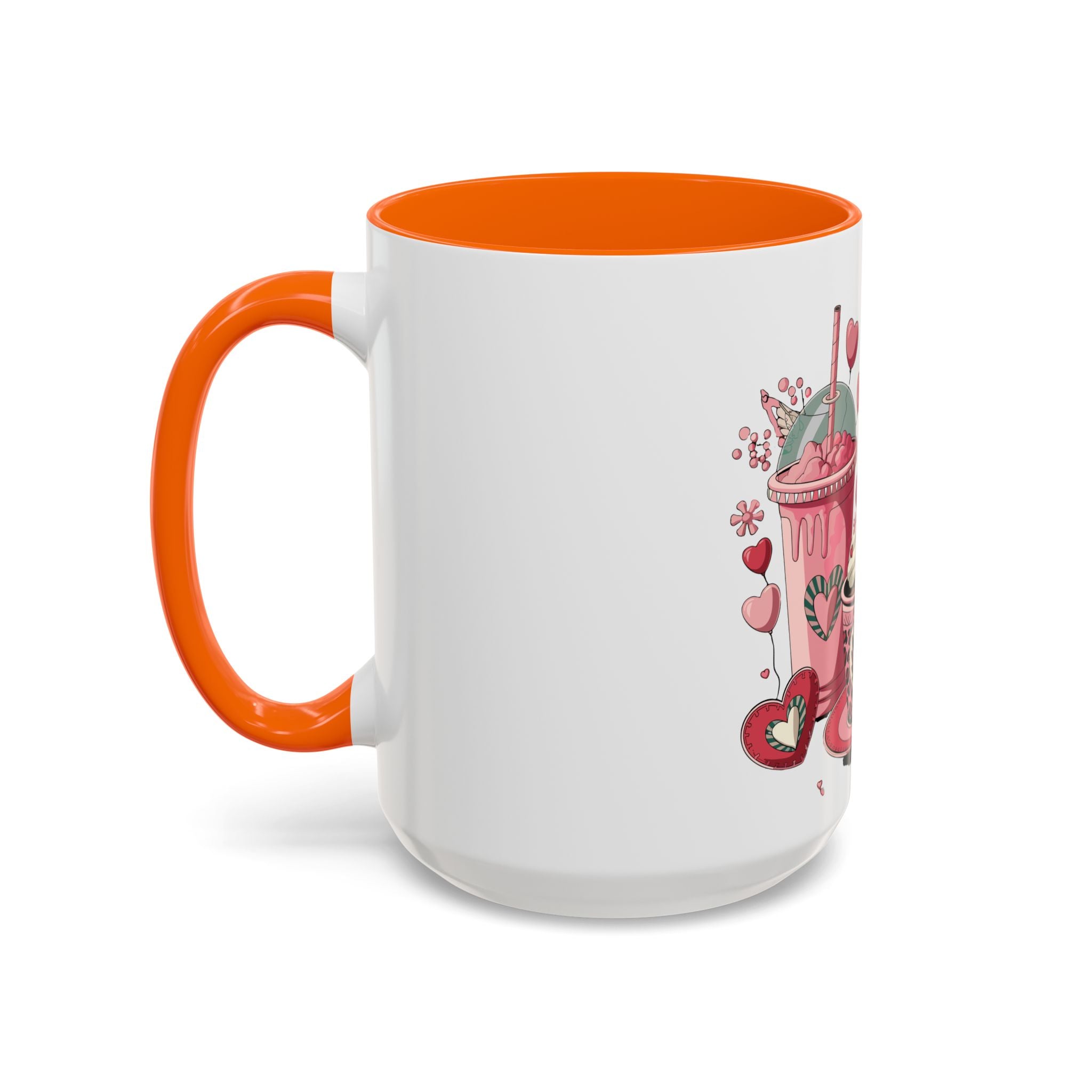 Valentine Dessert Love Accent Coffee Mug — Heart Cupcakes & Sweets 11/15oz