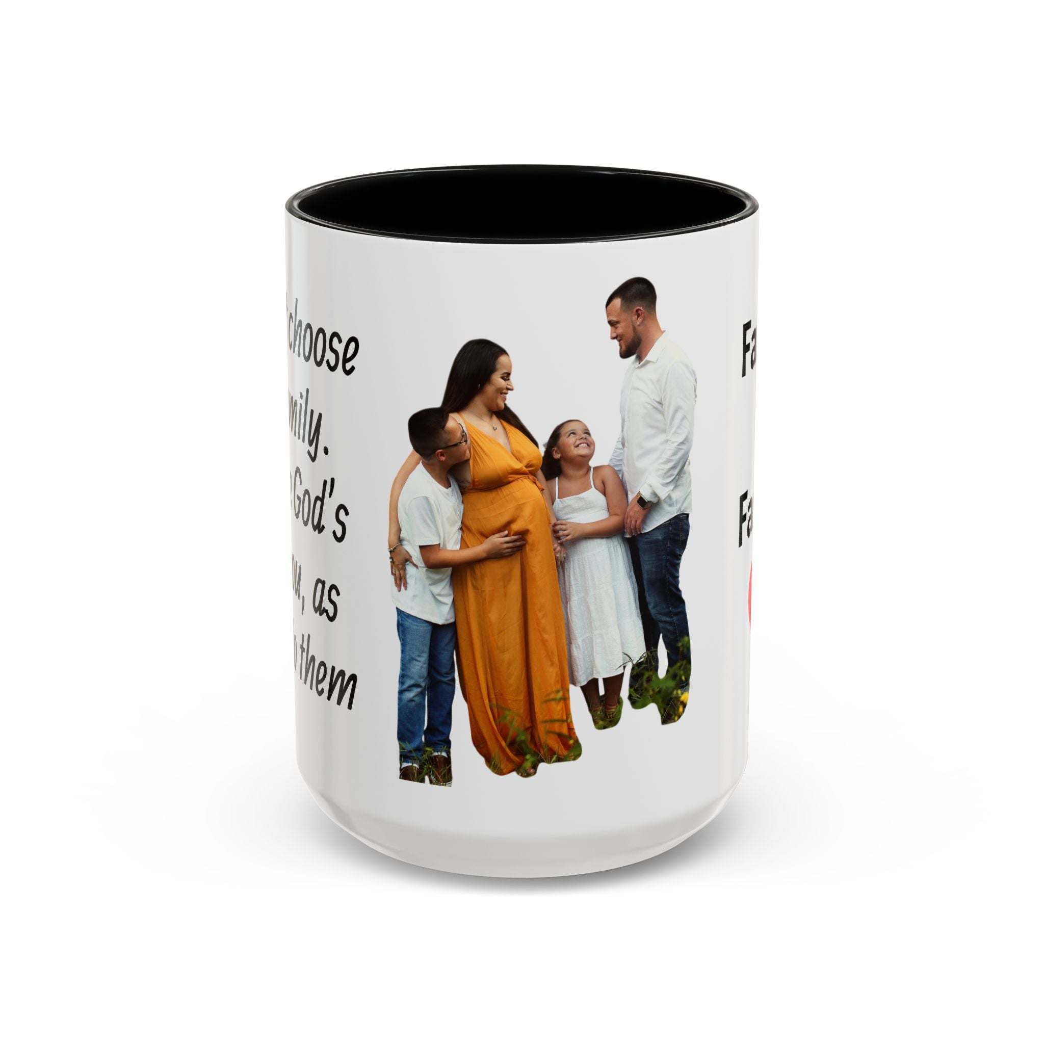 Personalized Family Photo Accent Coffee Mug — Custom 11/15oz Gift
