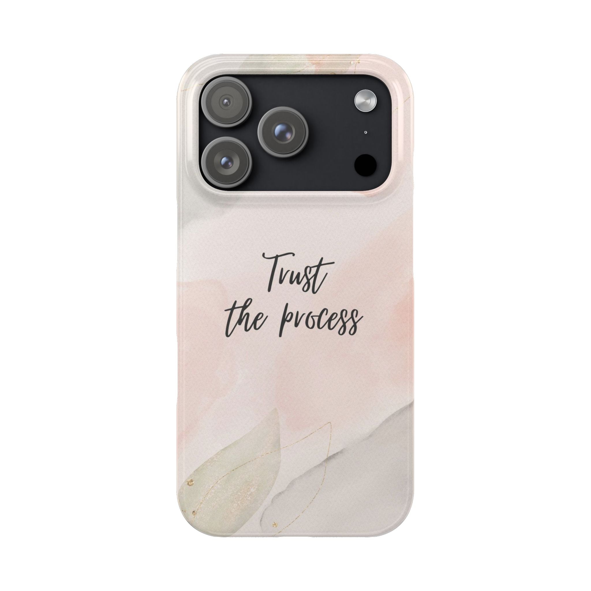 Slim Phone Case — Trust the Process Floral Watercolor Phone Cover