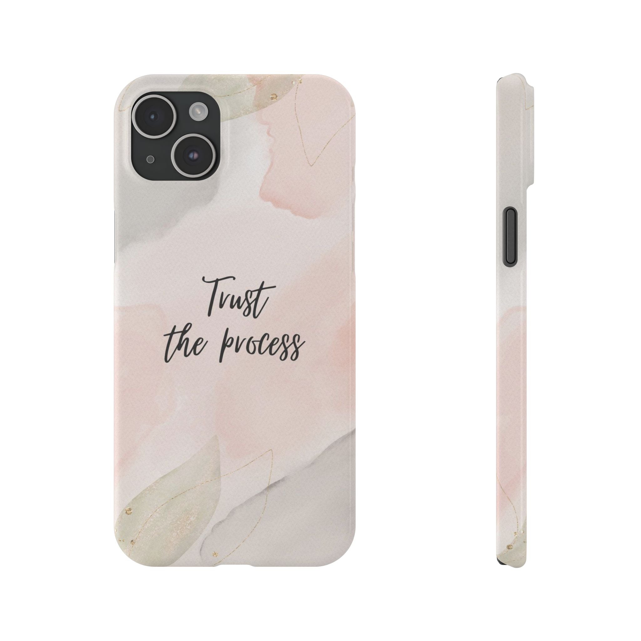 Slim Phone Case — Trust the Process Floral Watercolor Phone Cover