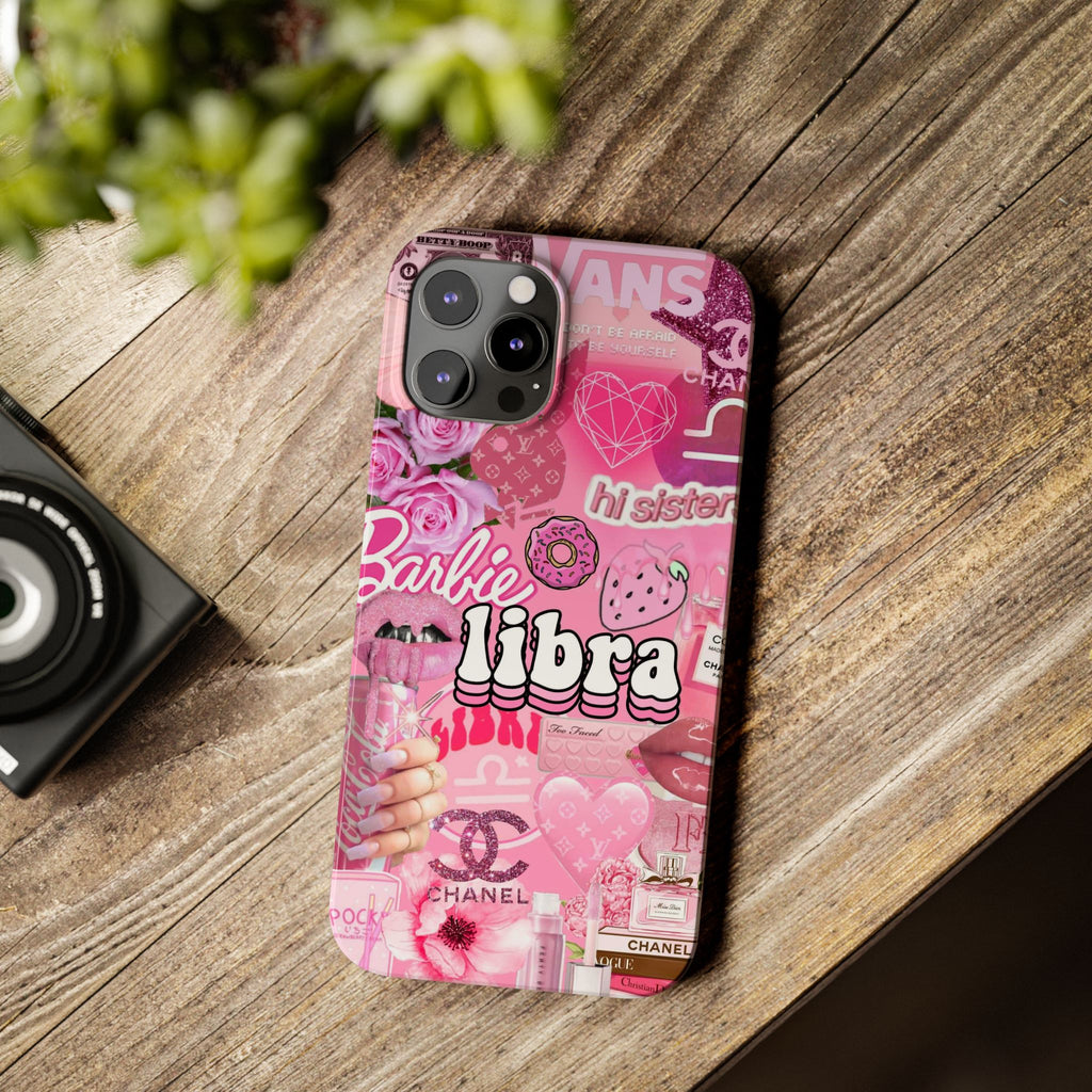 Libra Pink Collage Slim Phone Case