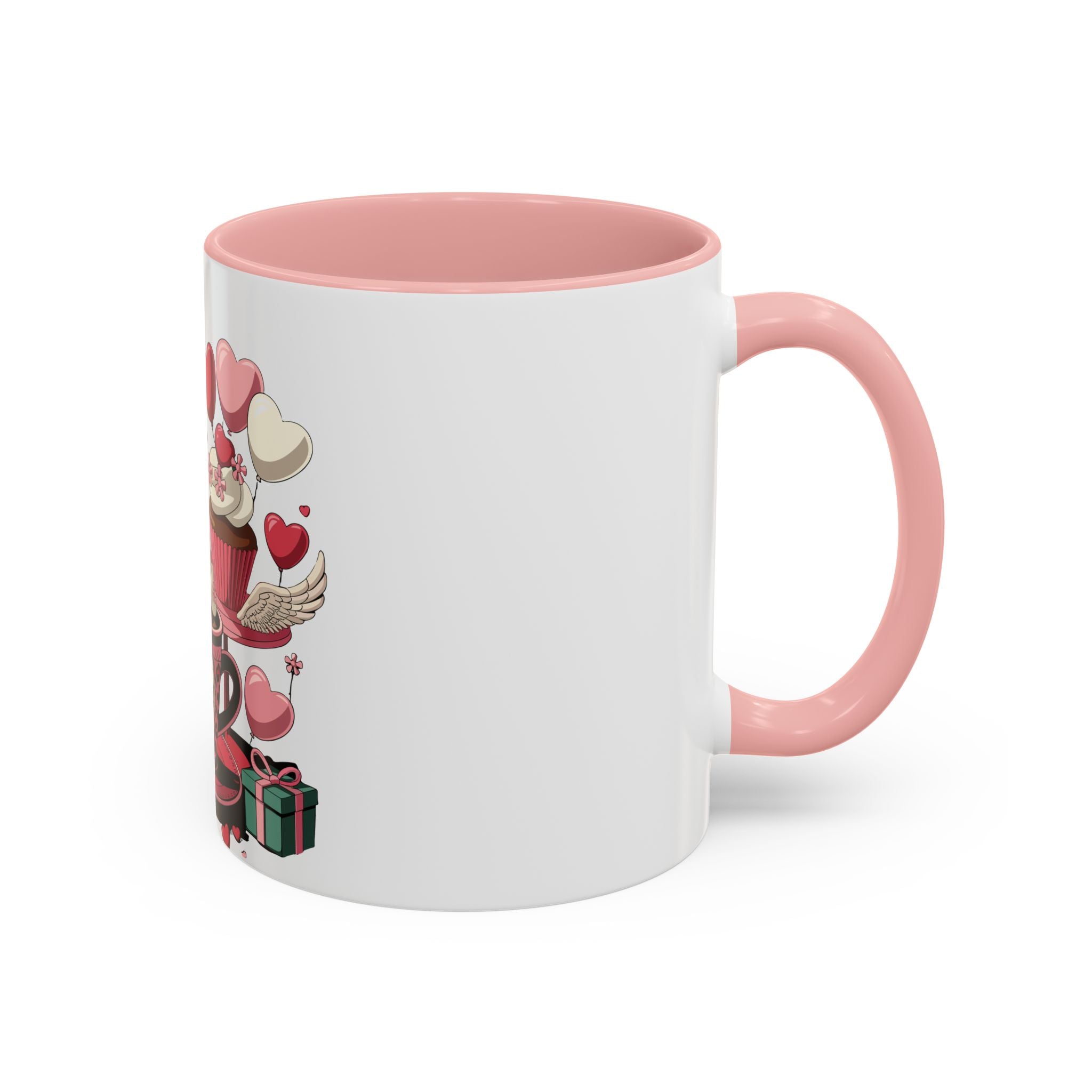 Valentine Dessert Love Accent Coffee Mug — Heart Cupcakes & Sweets 11/15oz