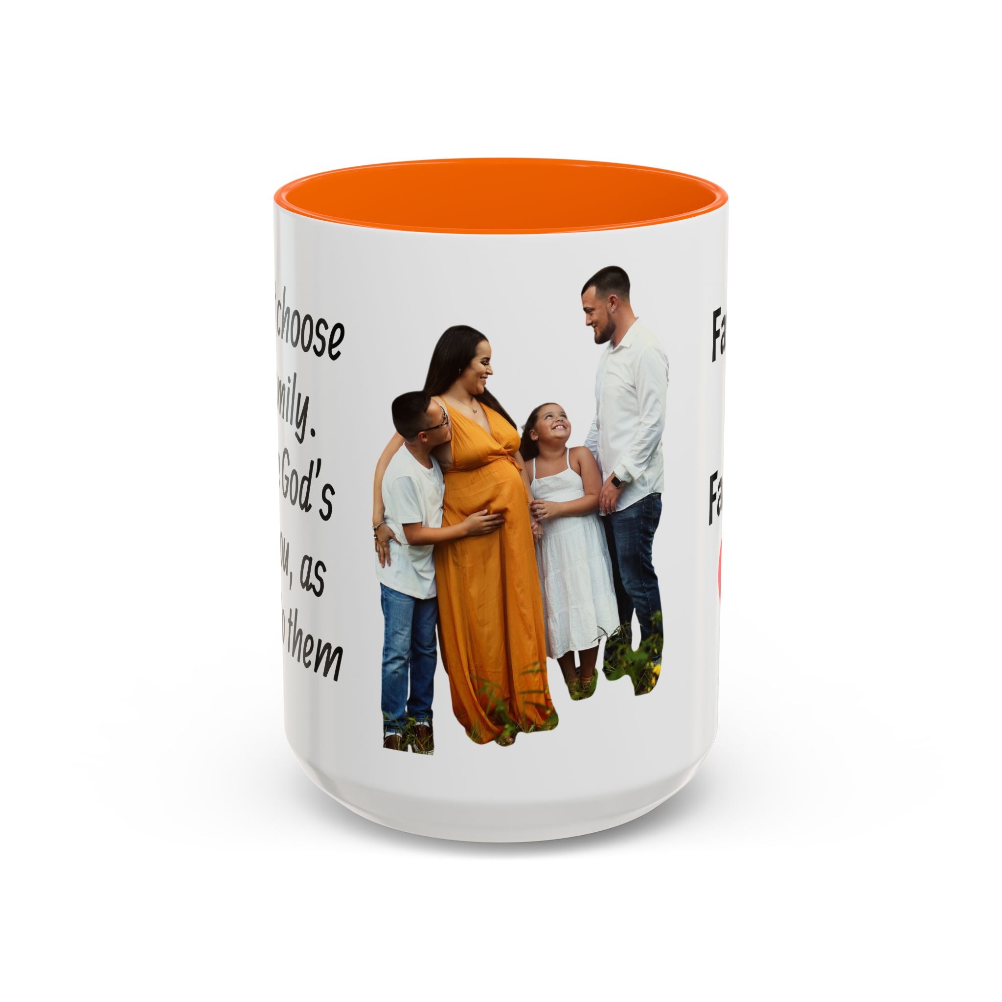 Personalized Family Photo Accent Coffee Mug — Custom 11/15oz Gift