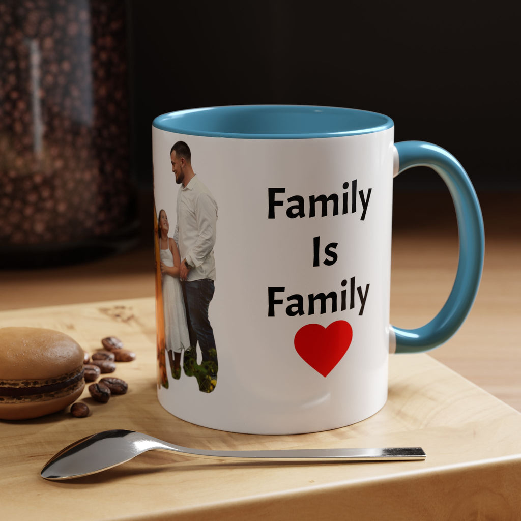 Personalized Family Photo Accent Coffee Mug — Custom 11/15oz Gift