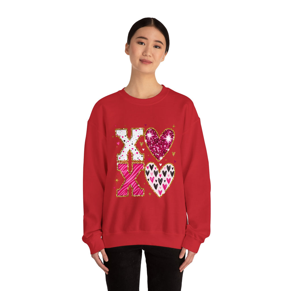 Valentine XOXO Heart Crewneck Sweatshirt