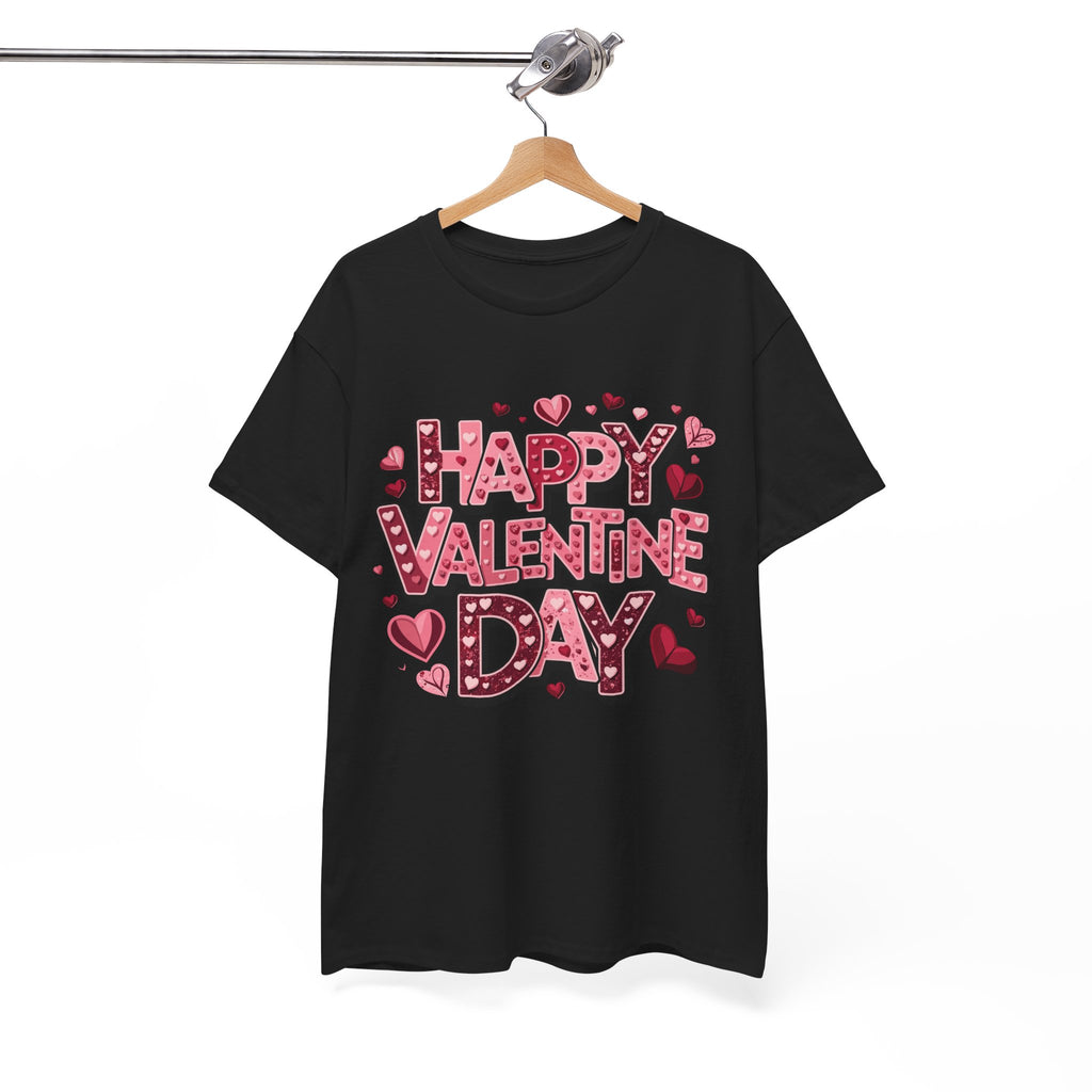 Valentine's Day Tee — 'Happy Valentine Day' Heart Graphic Shirt