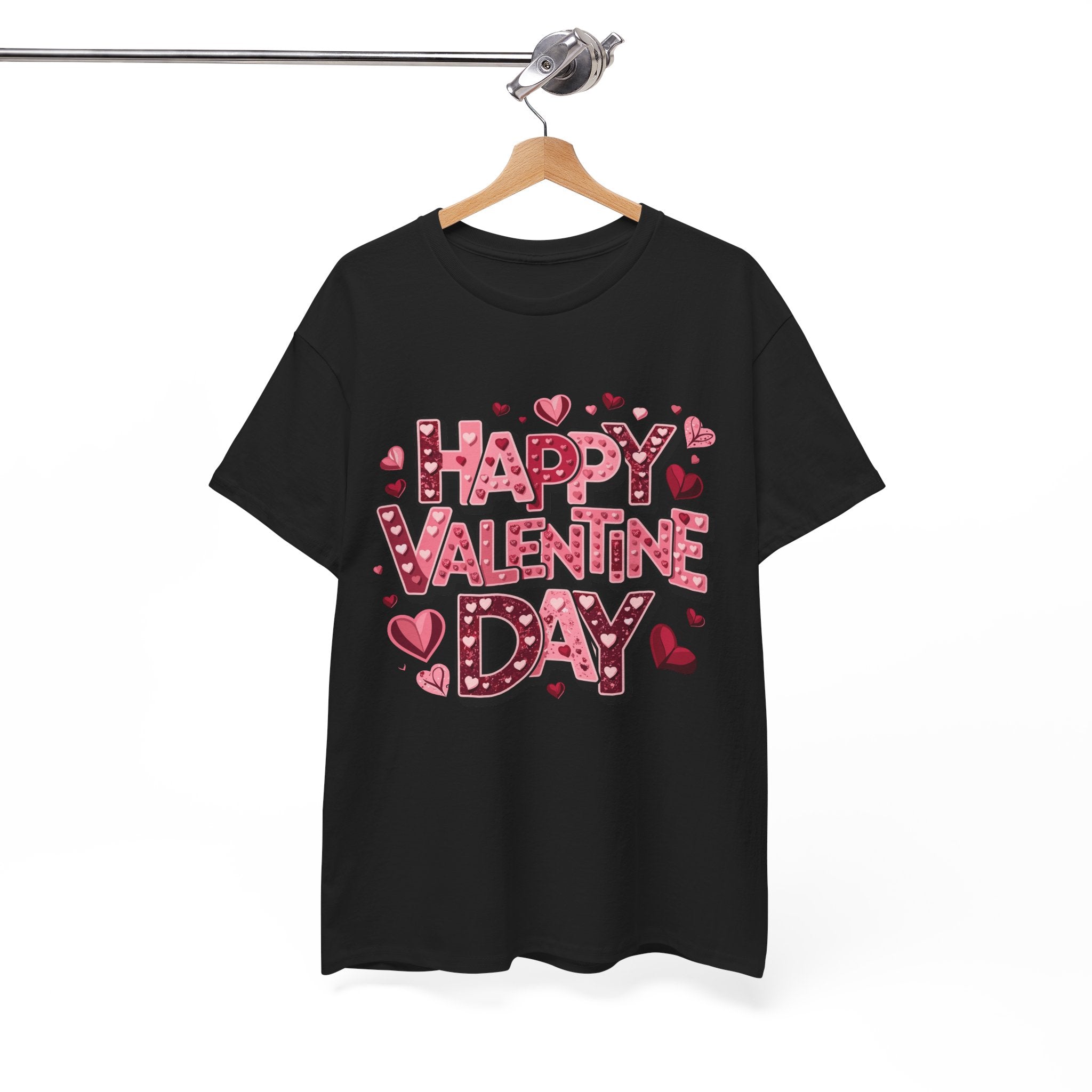 Valentine's Day Tee — 'Happy Valentine Day' Heart Graphic Shirt