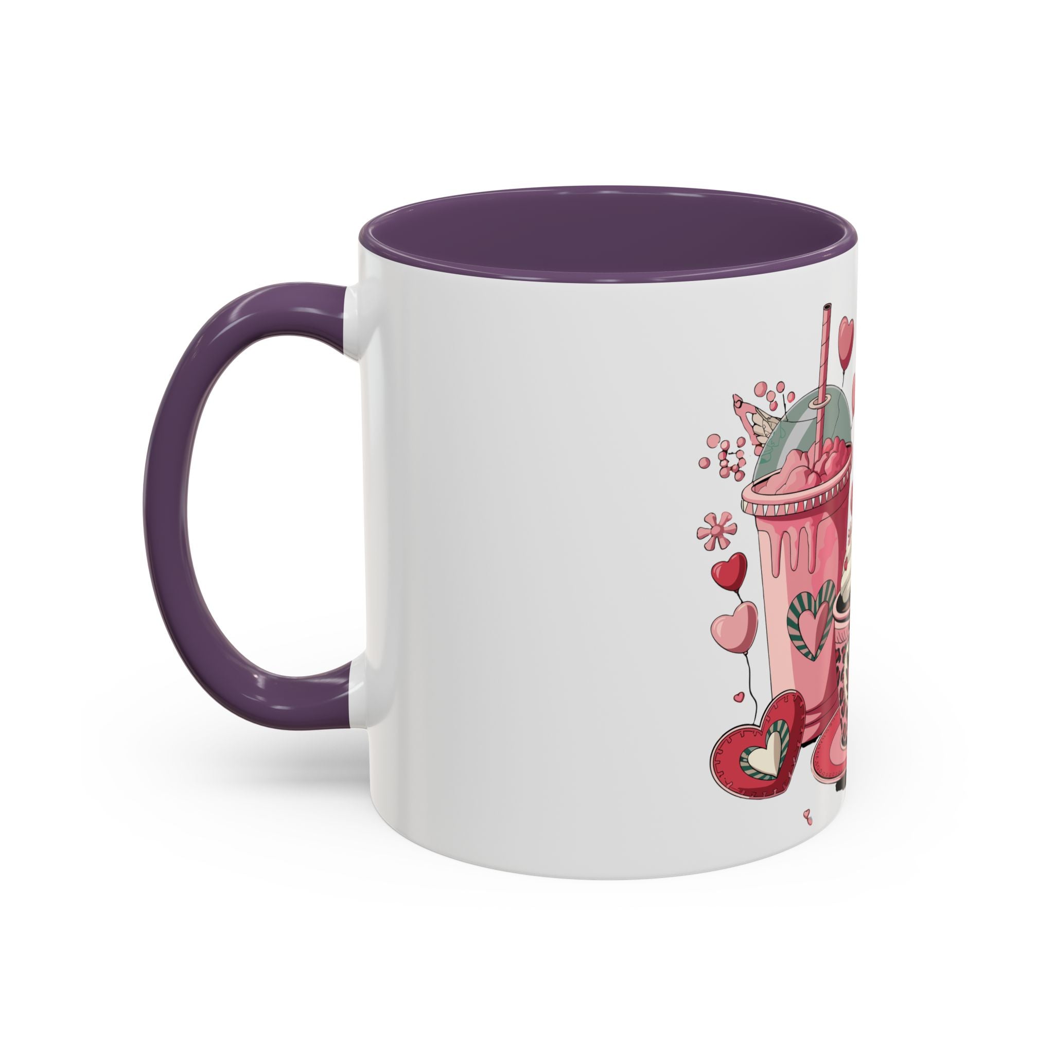 Valentine Dessert Love Accent Coffee Mug — Heart Cupcakes & Sweets 11/15oz