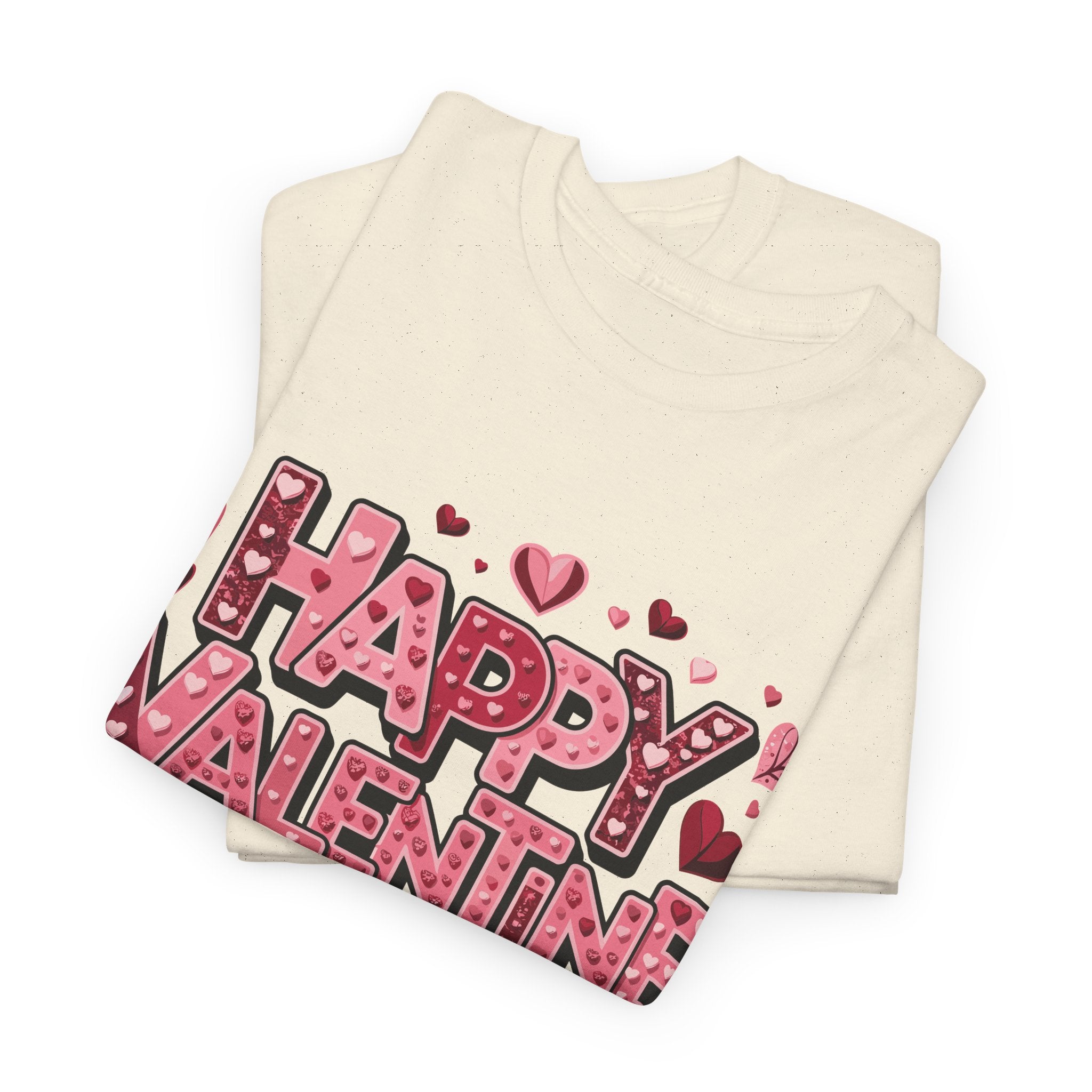 Valentine's Day Tee — 'Happy Valentine Day' Heart Graphic Shirt