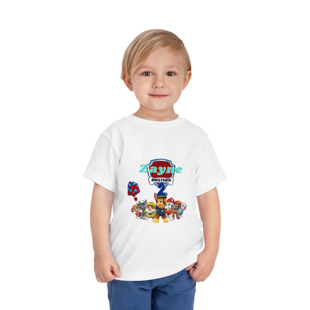 Personalized Toddler Tee — “Zayne Brother 2” Birthday Shirt