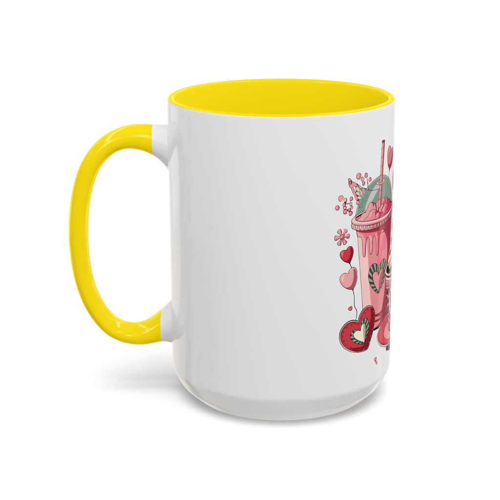 Valentine Dessert Love Accent Coffee Mug — Heart Cupcakes & Sweets 11/15oz
