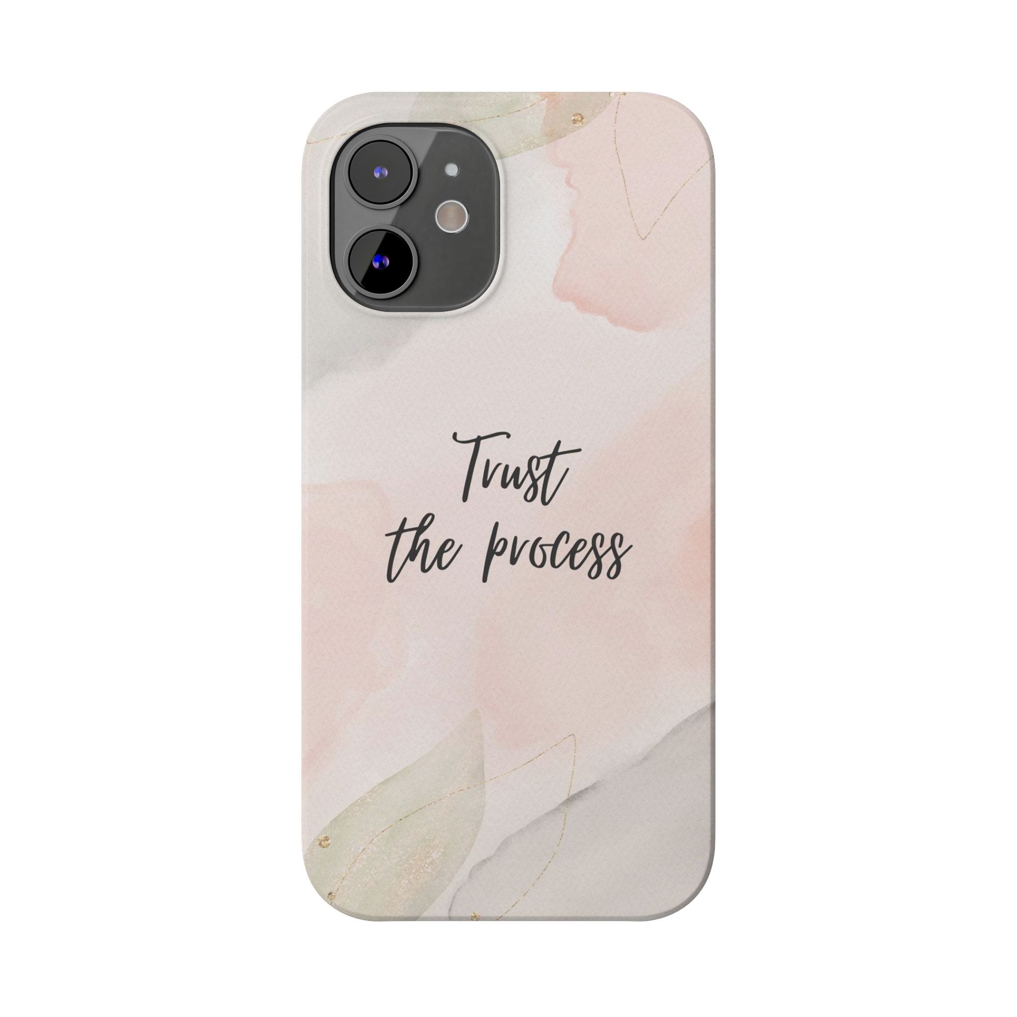 Slim Phone Case — Trust the Process Floral Watercolor Phone Cover