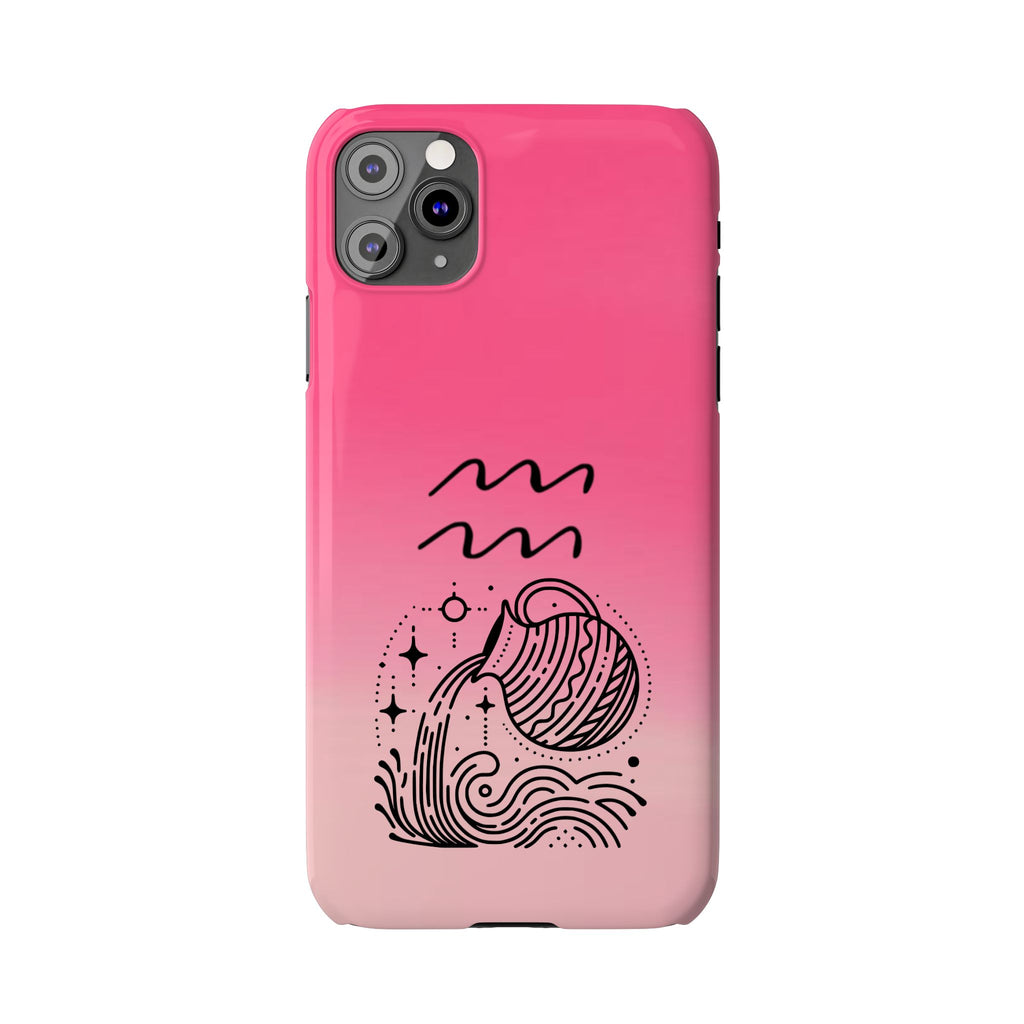 Aquarius Slim Phone Case - Zodiac Astrology Birthday Gift