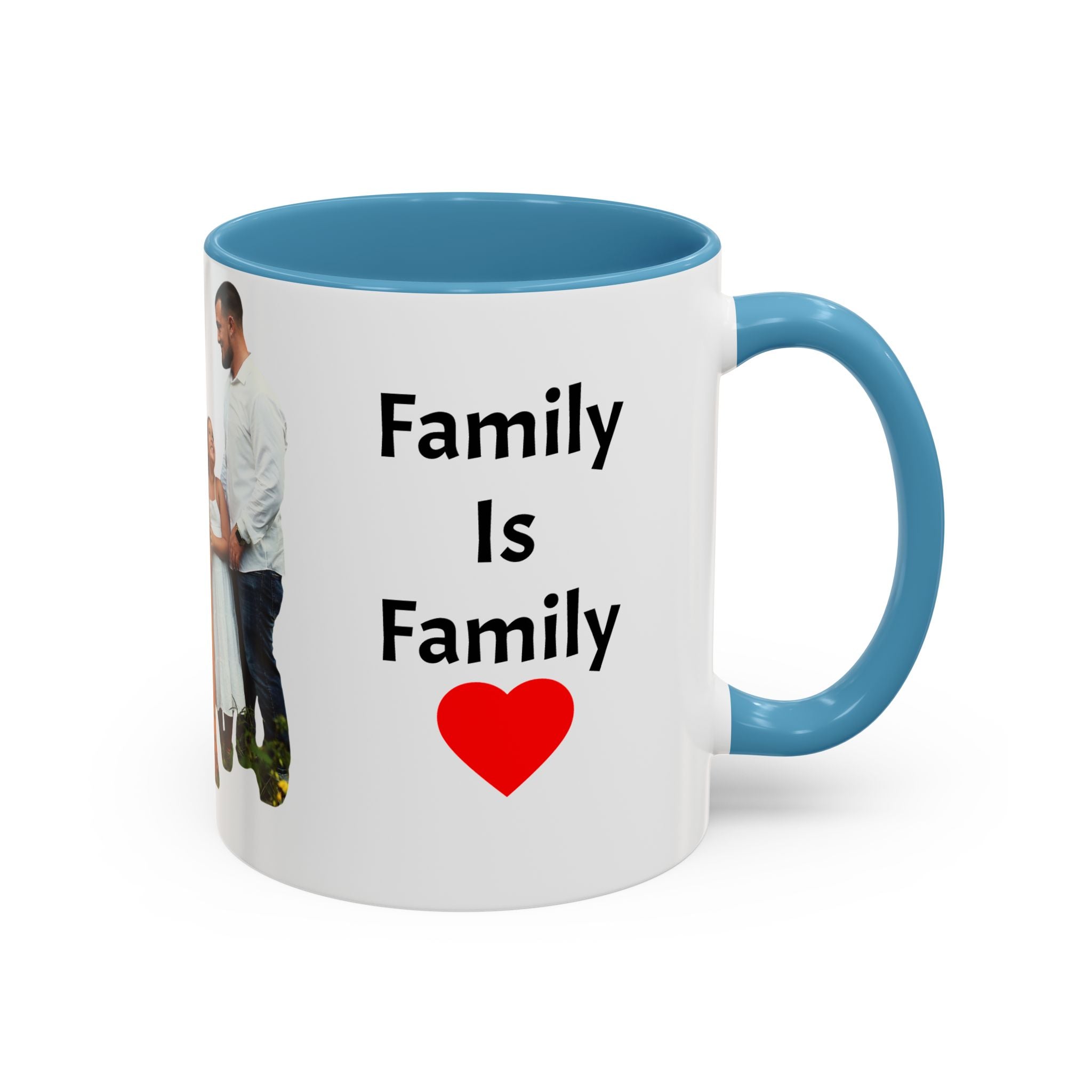 Personalized Family Photo Accent Coffee Mug — Custom 11/15oz Gift